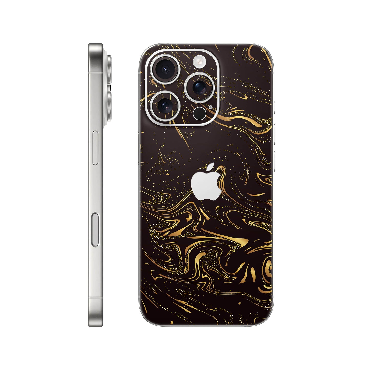 Folie de protectie iPhone 16 Pro, eSkins Signature, Golden Noir