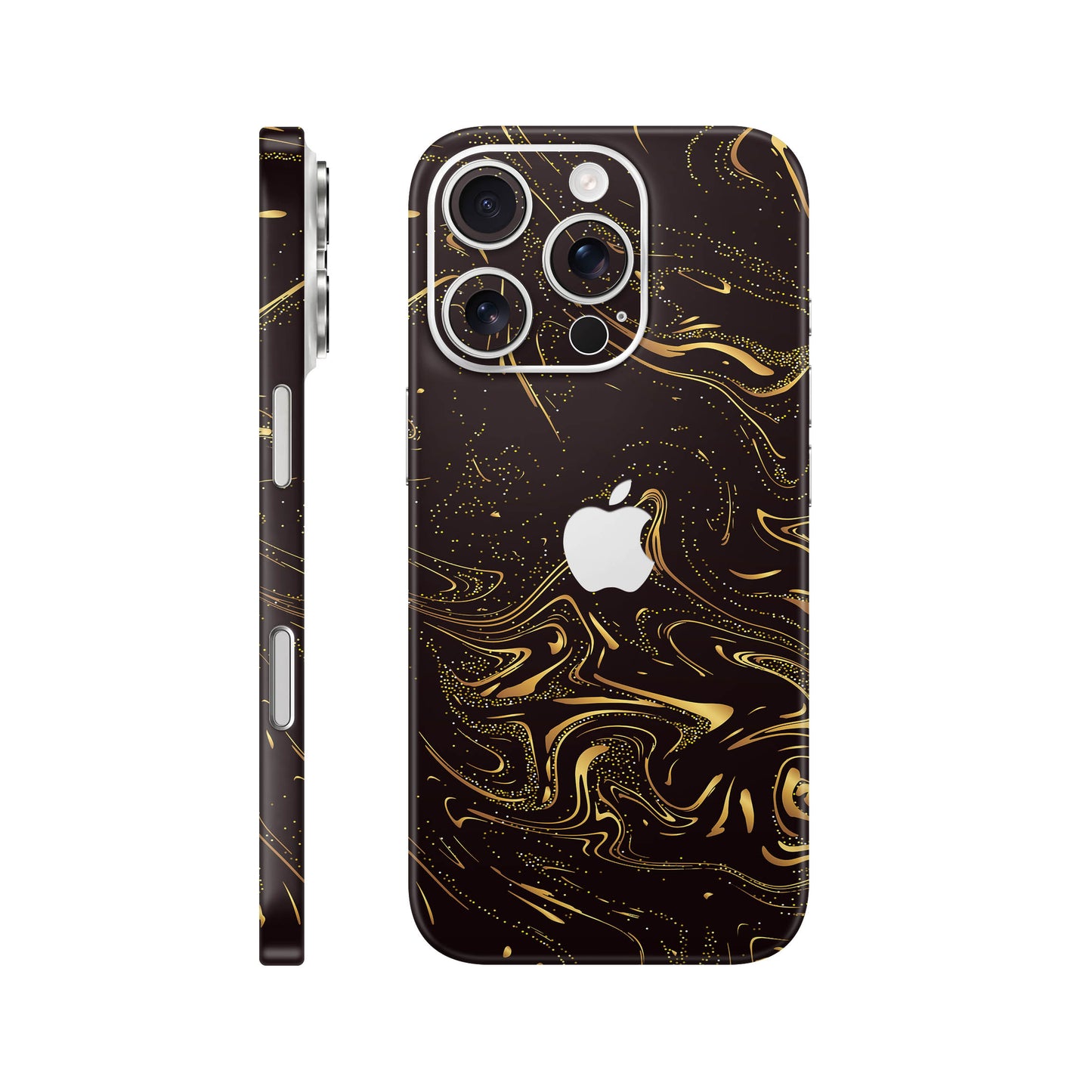 Folie de protectie iPhone 16 Pro, eSkins Signature, Golden Noir
