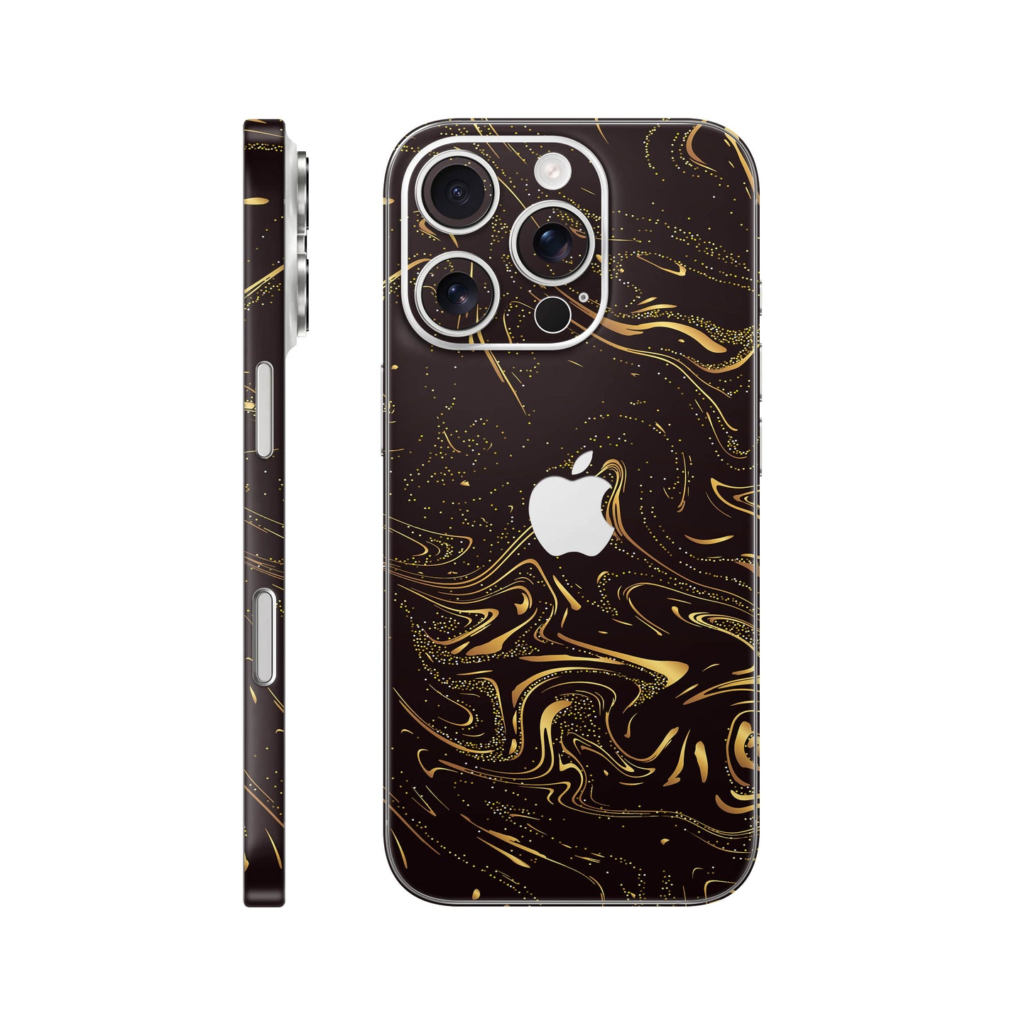 Folie de protectie iPhone 16 Pro, eSkins Signature, Golden Noir