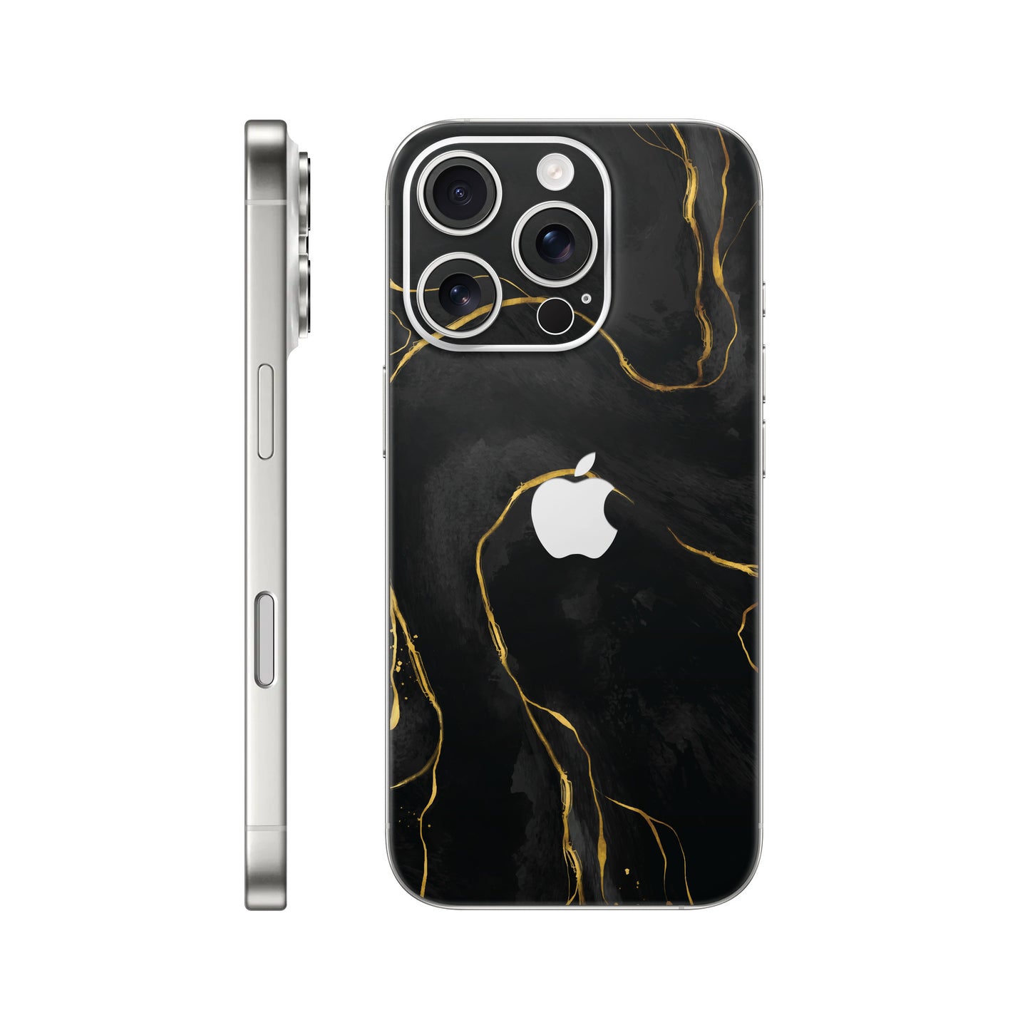 Folie de protectie iPhone 16 Pro, eSkins Signature, Skin Golden Onyx
