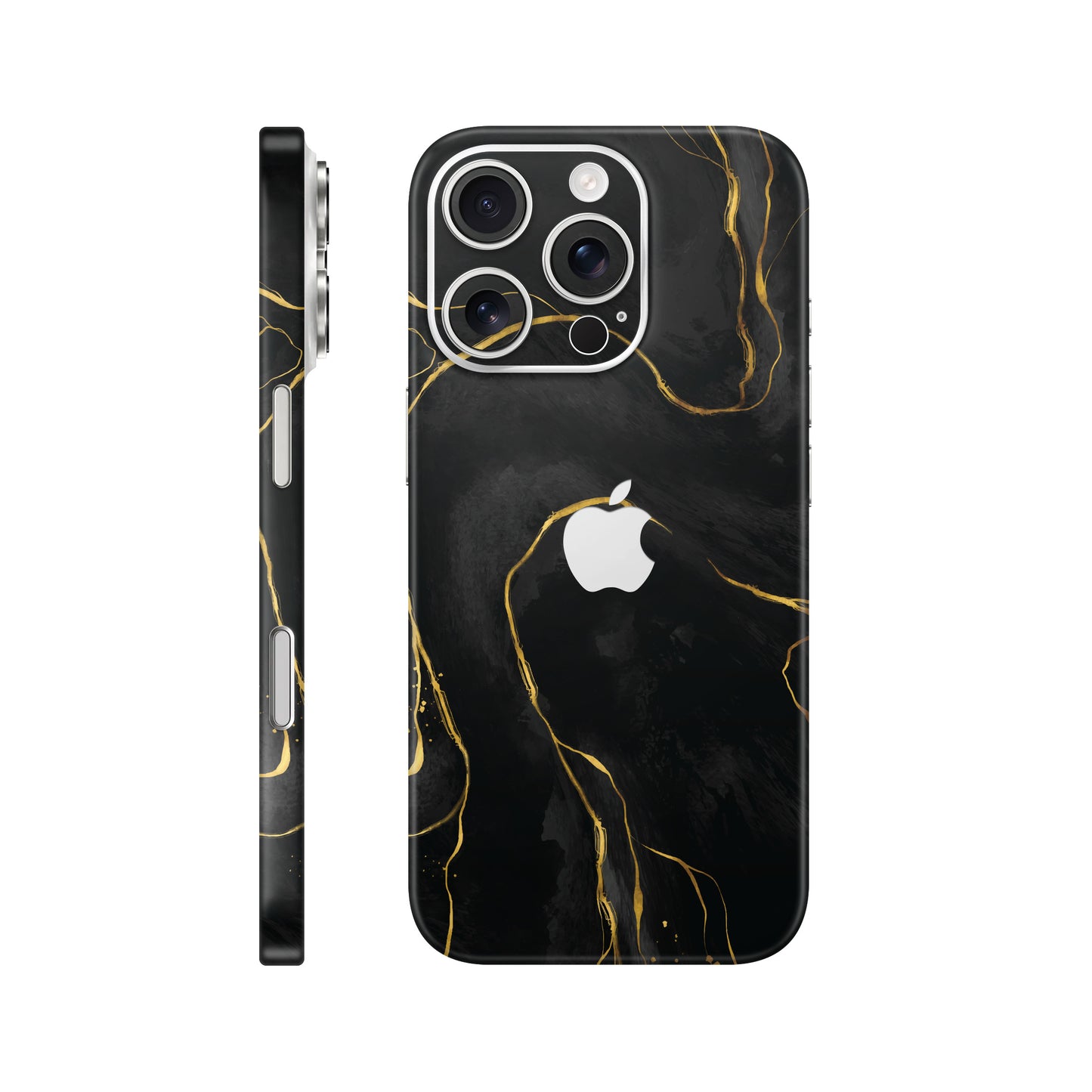 Folie de protectie iPhone 16 Pro, eSkins Signature, Skin Golden Onyx