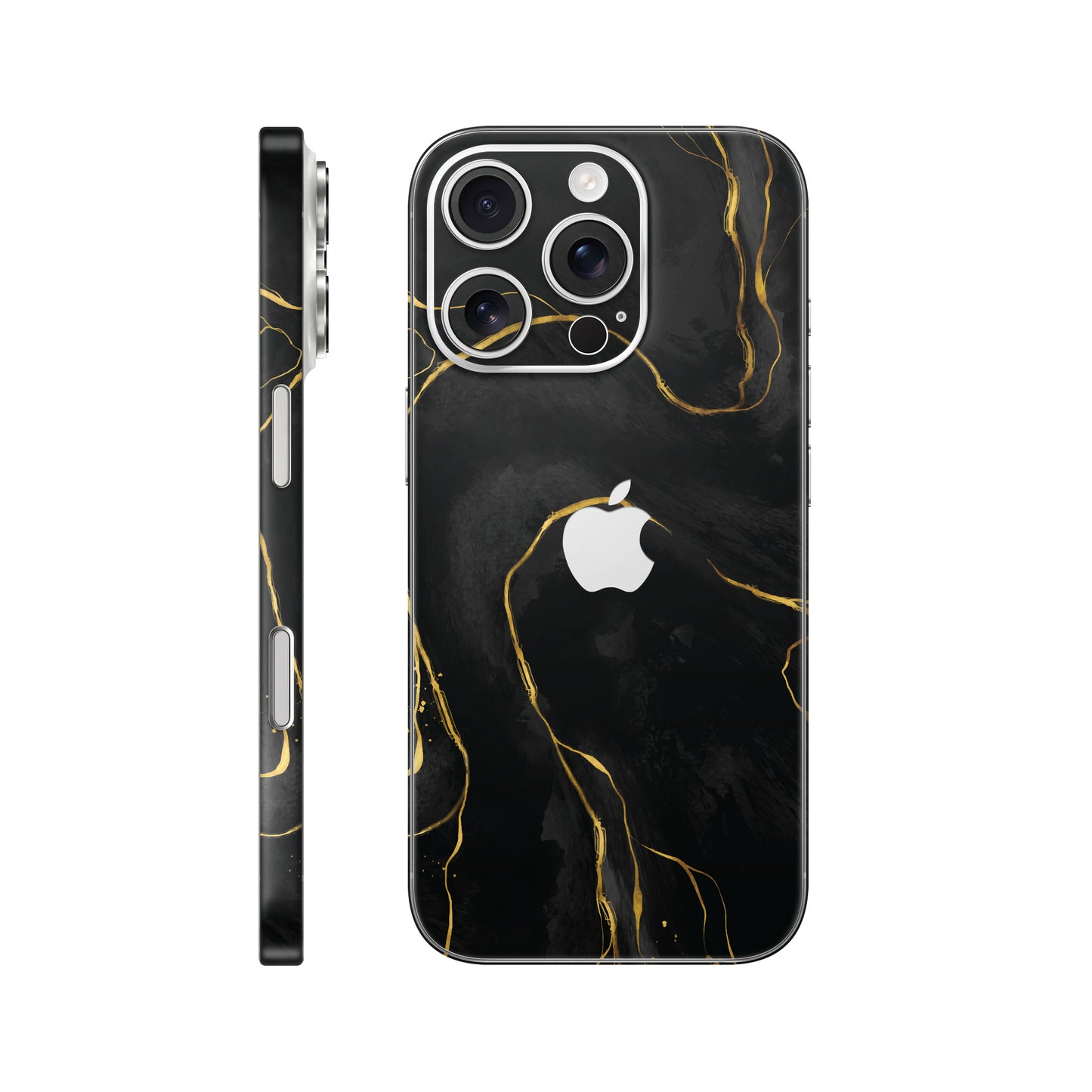 Folie de protectie iPhone 16 Pro, eSkins Signature, Skin Golden Onyx