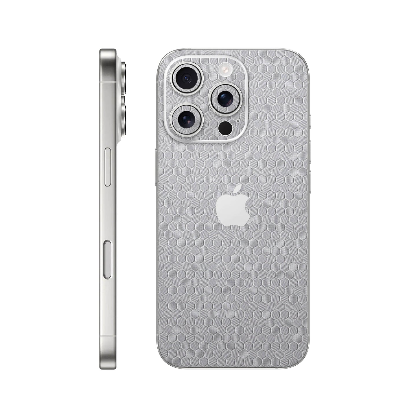 Folie de protectie iPhone 16 Pro, eSkins Elegans, Skin Honeycomb Gri