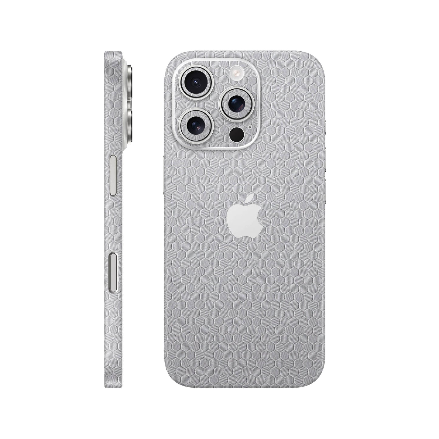 Folie de protectie iPhone 16 Pro, eSkins Elegans, Skin Honeycomb Gri