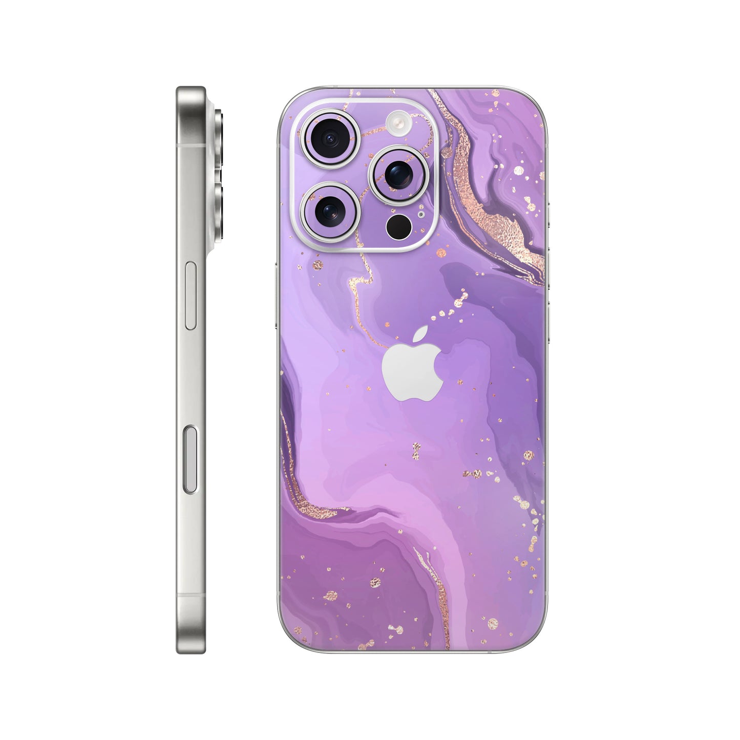 Folie de protectie iPhone 16 Pro, eSkins Signature, Skin Lavender Swirl