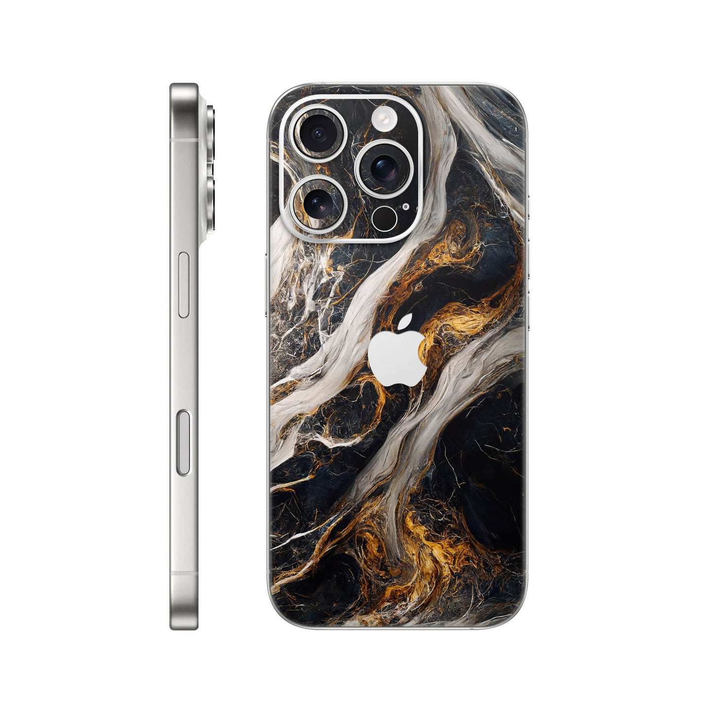 Folie de protectie iPhone 16 Pro, eSkins Signature, Skin Luxe Nebula