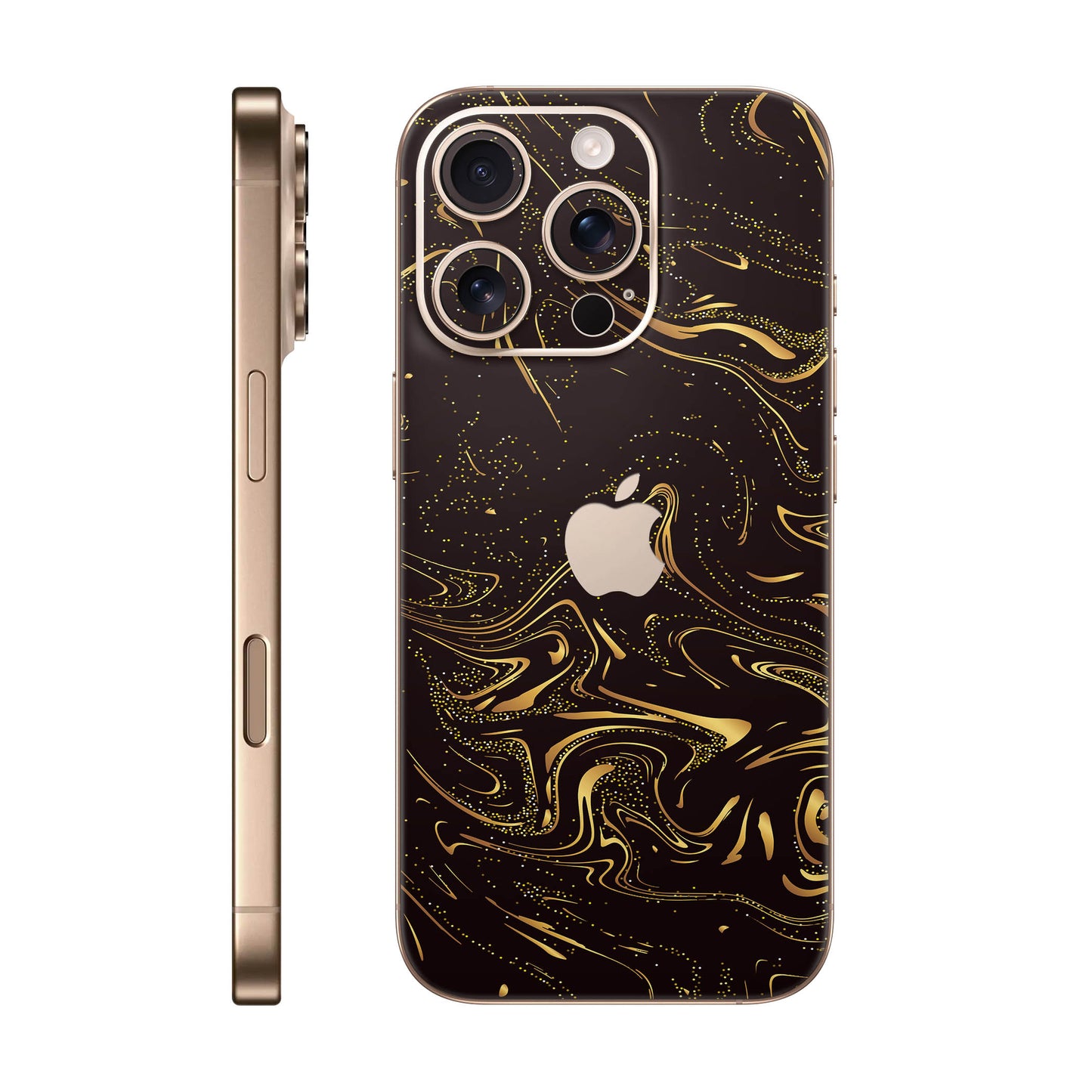 Folie de protectie iPhone 16 Pro Max, eSkins Signature, Golden Noir