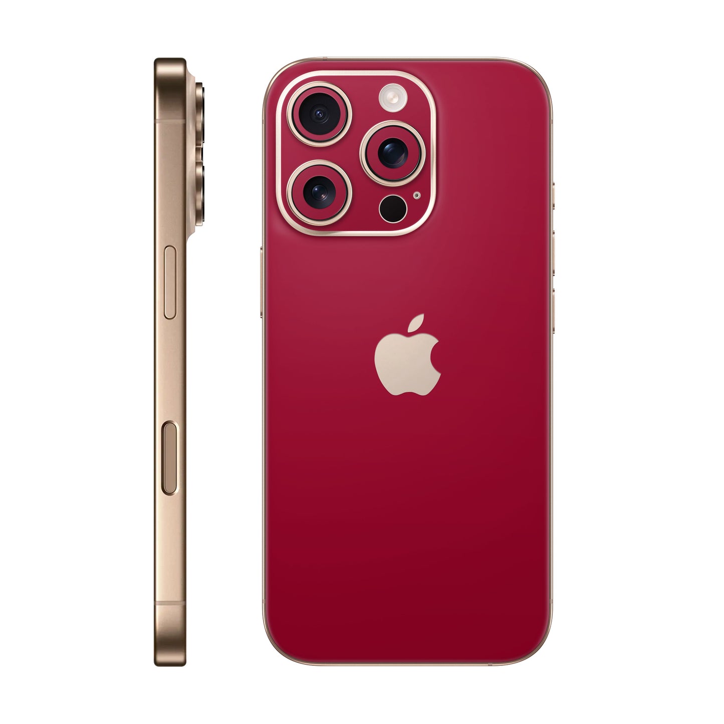 Folie de protectie iPhone 16 Pro Max, eSkins Unique, Skin Mat Rosu
