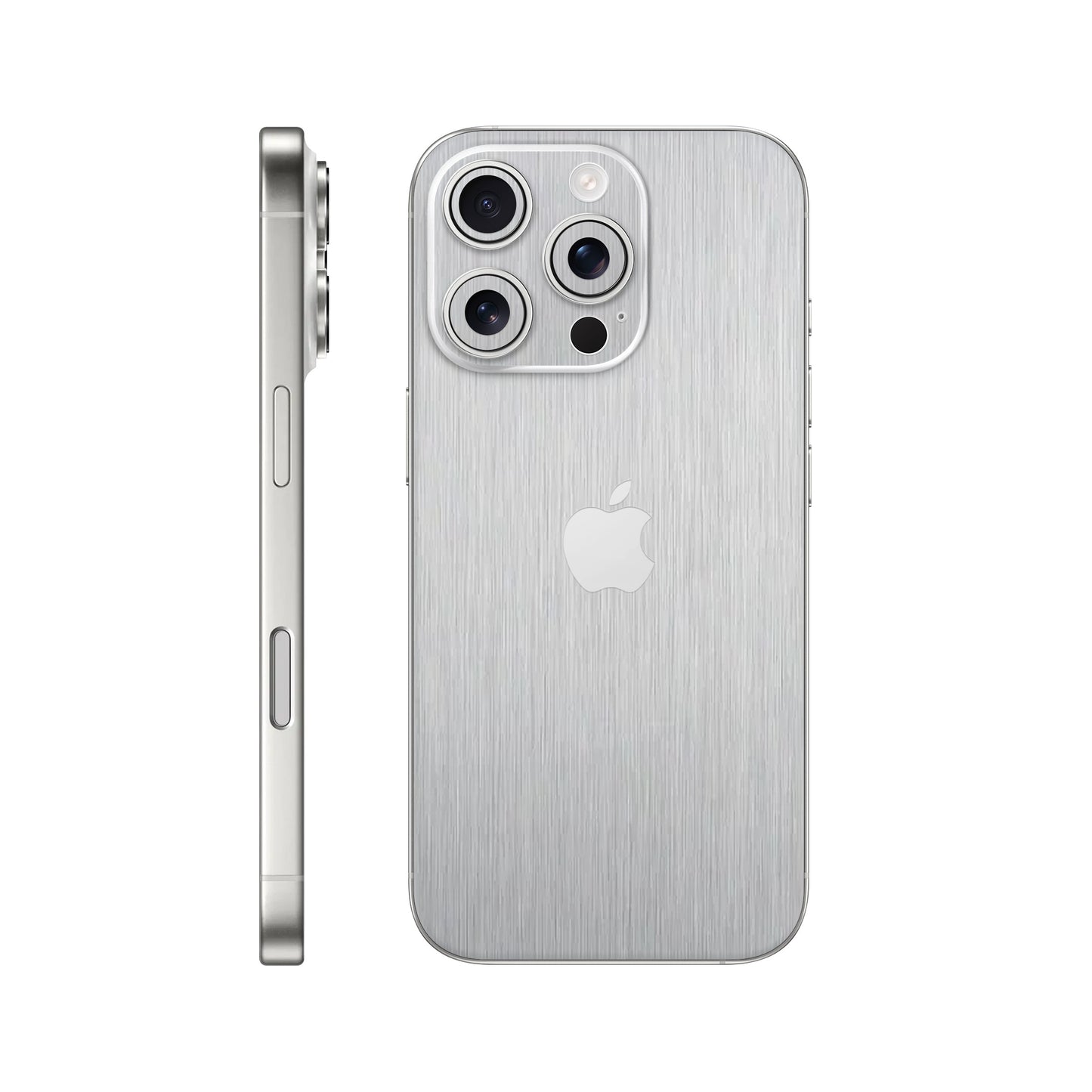 Folie de protectie iPhone 16 Pro, eSkins Elegans, Skin Metalic Gri