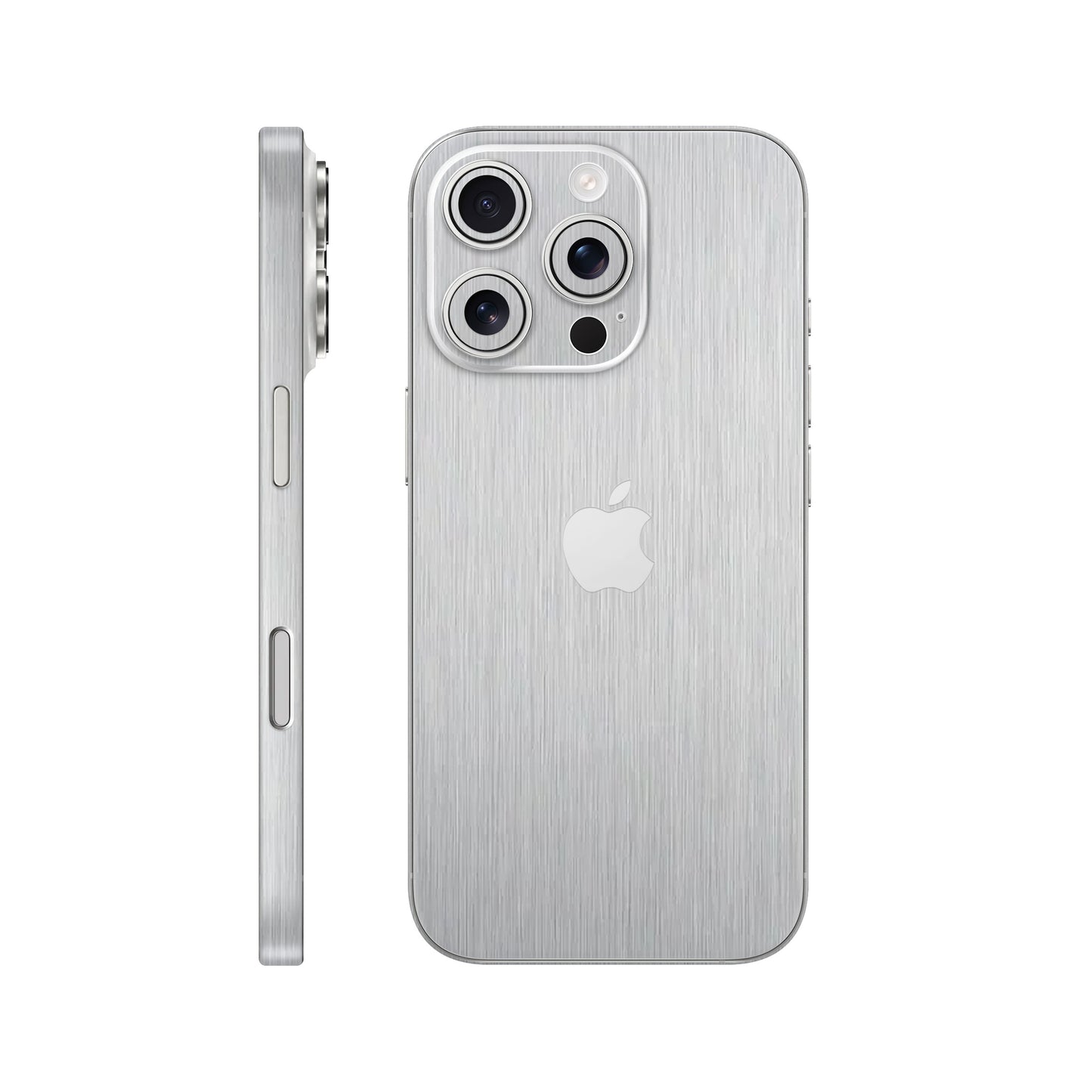 Folie de protectie iPhone 16 Pro, eSkins Elegans, Skin Metalic Gri