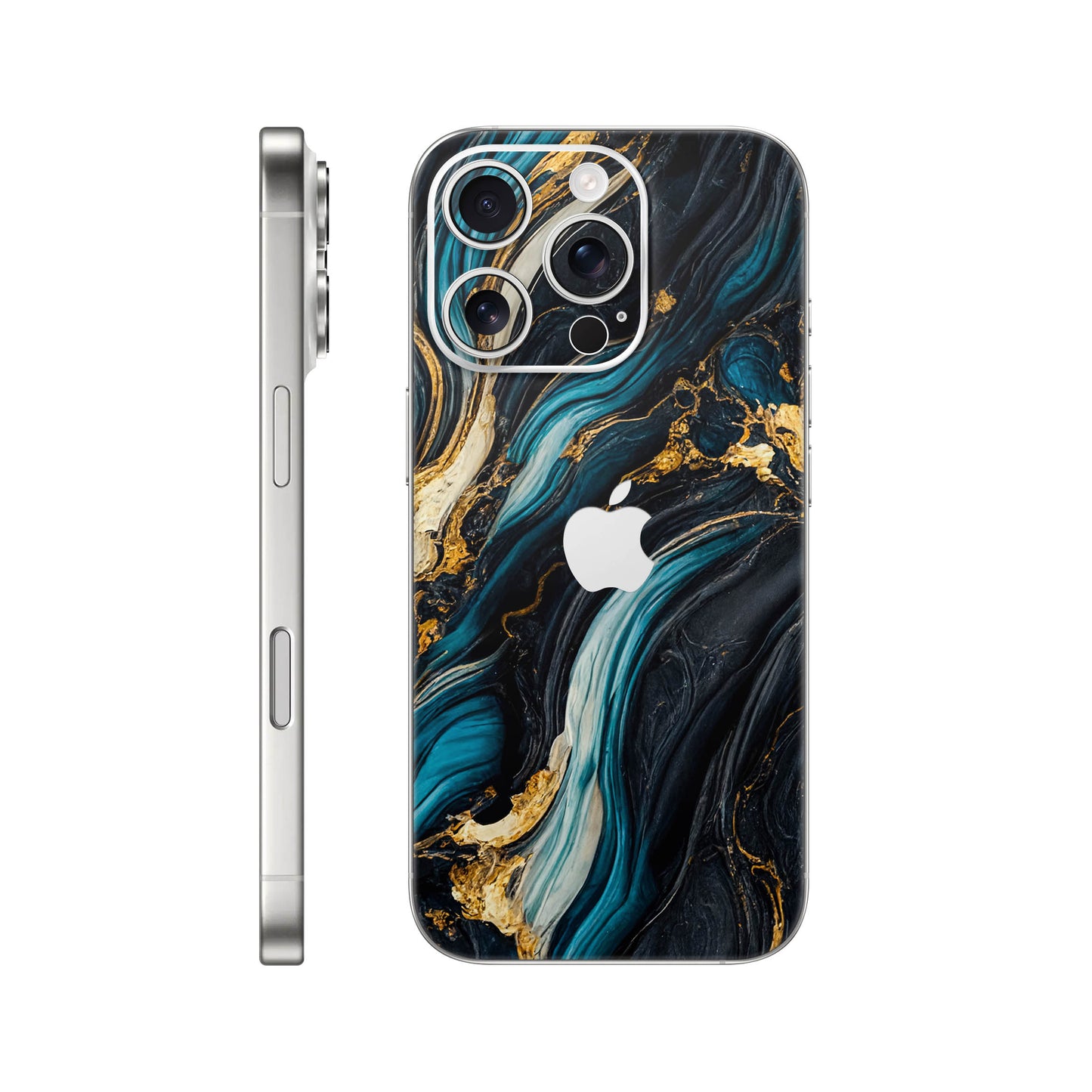 Folie de protectie iPhone 16 Pro, eSkins Signature, Mystic Ocean