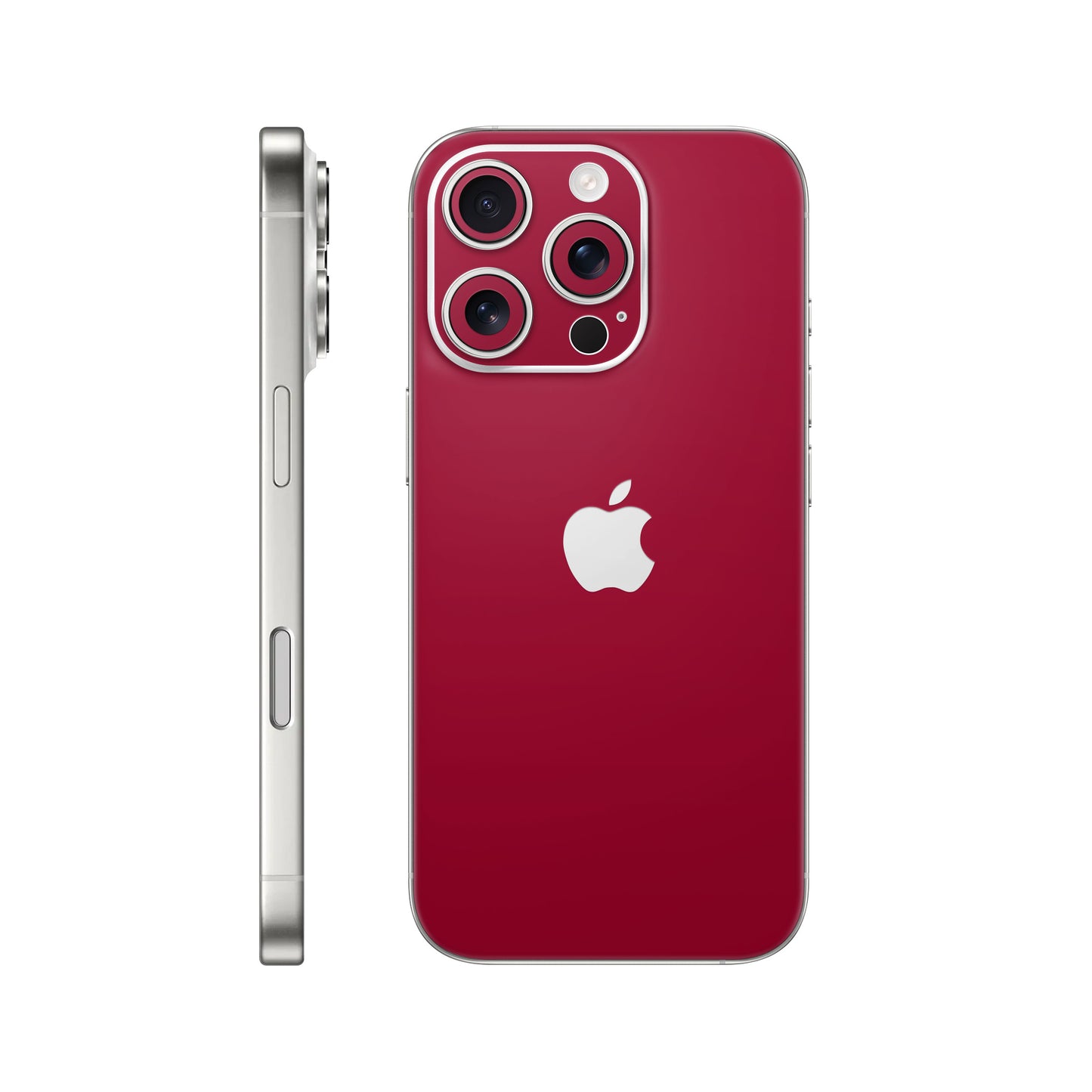 Folie de protectie iPhone 16 Pro, eSkins Unique, Skin Mat Rosu