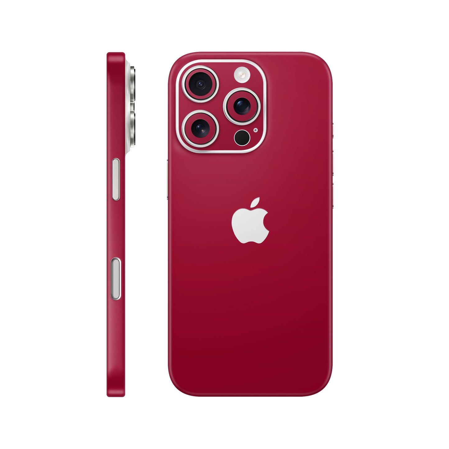Folie de protectie iPhone 16 Pro, eSkins Unique, Skin Mat Rosu