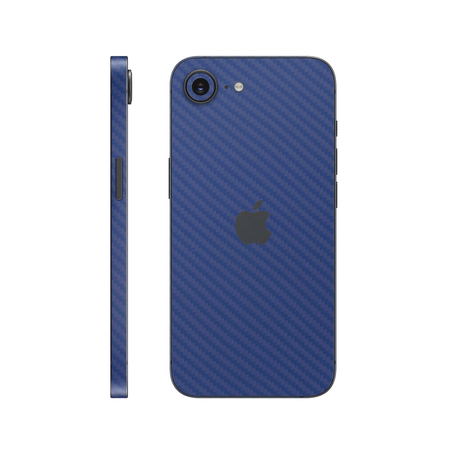 Folie de protectie iPhone 16e, eSkins Elegans, Skin Carbon Albastru