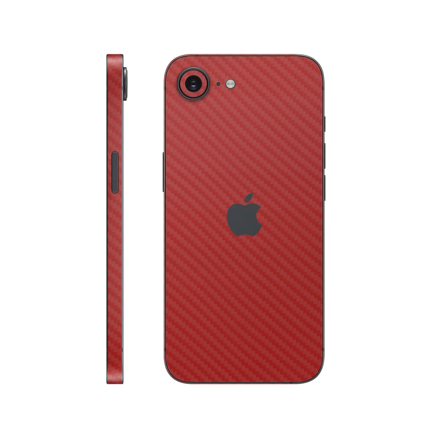 Folie de protectie iPhone 16e, eSkins Elegans, Skin Carbon Rosu