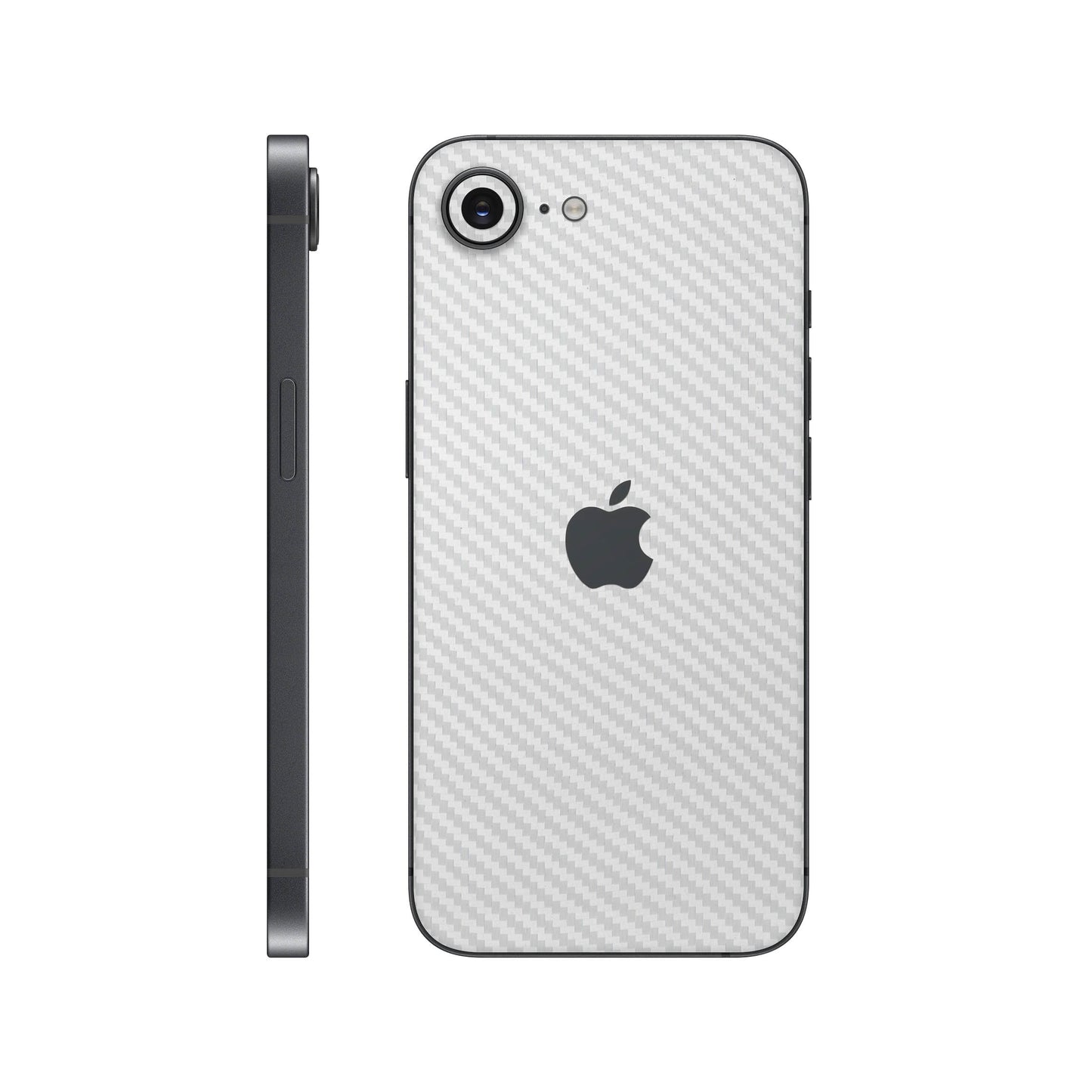 Folie de protectie iPhone 16e, eSkins Elegans, Skin Carbon Alb