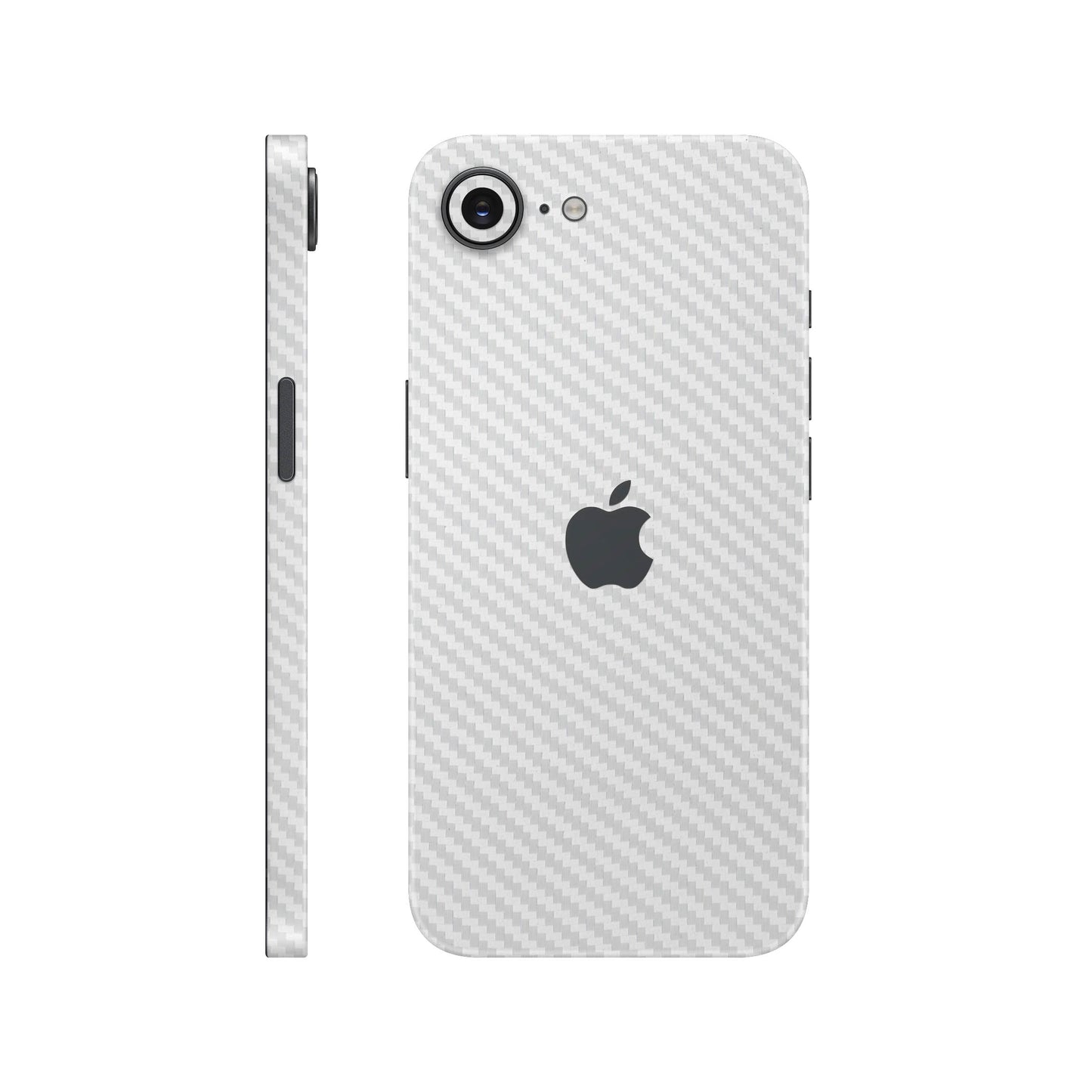 Folie de protectie iPhone 16e, eSkins Elegans, Skin Carbon Alb