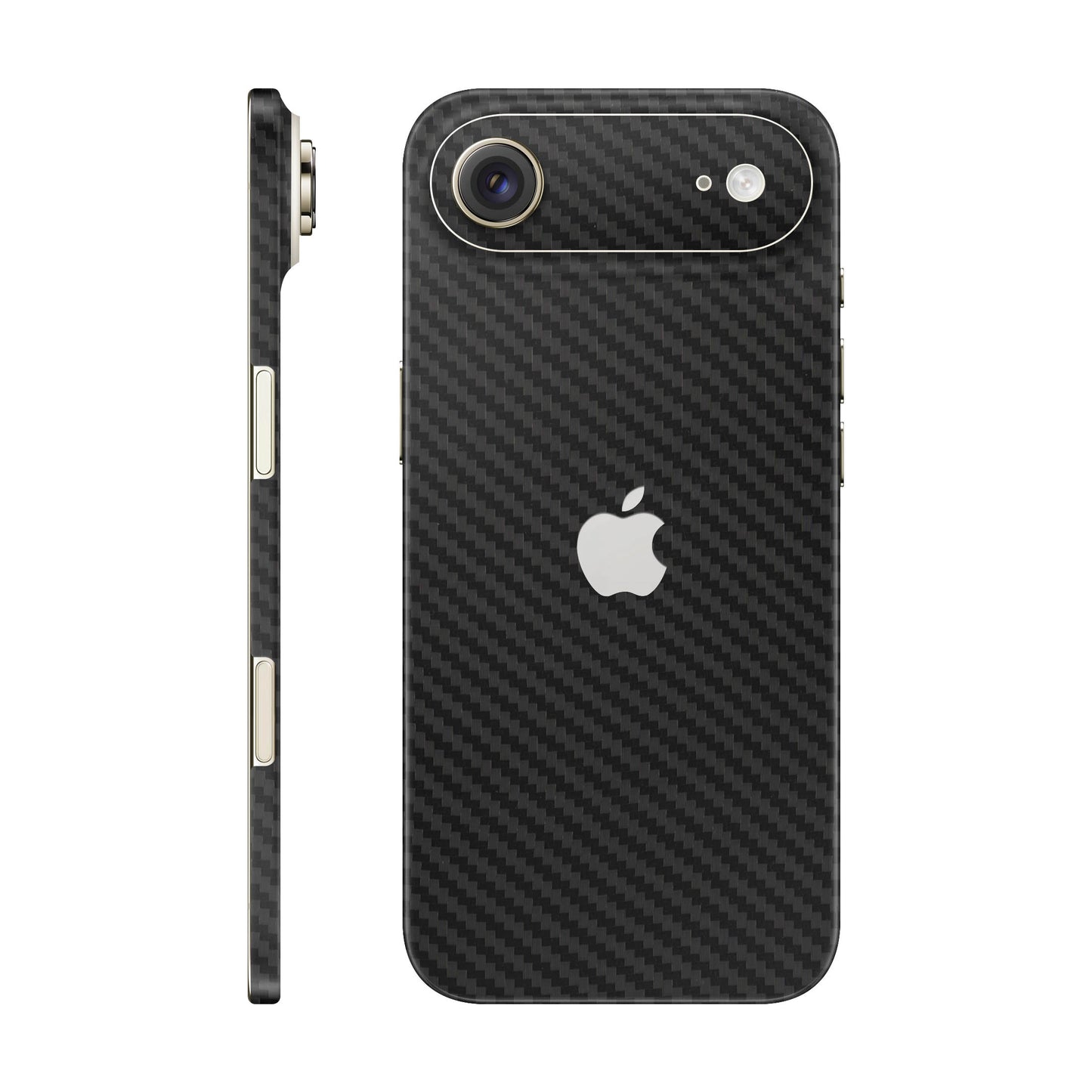 Folie de protectie iPhone 17 Air, eSkins Elegans, Skin Carbon Negru