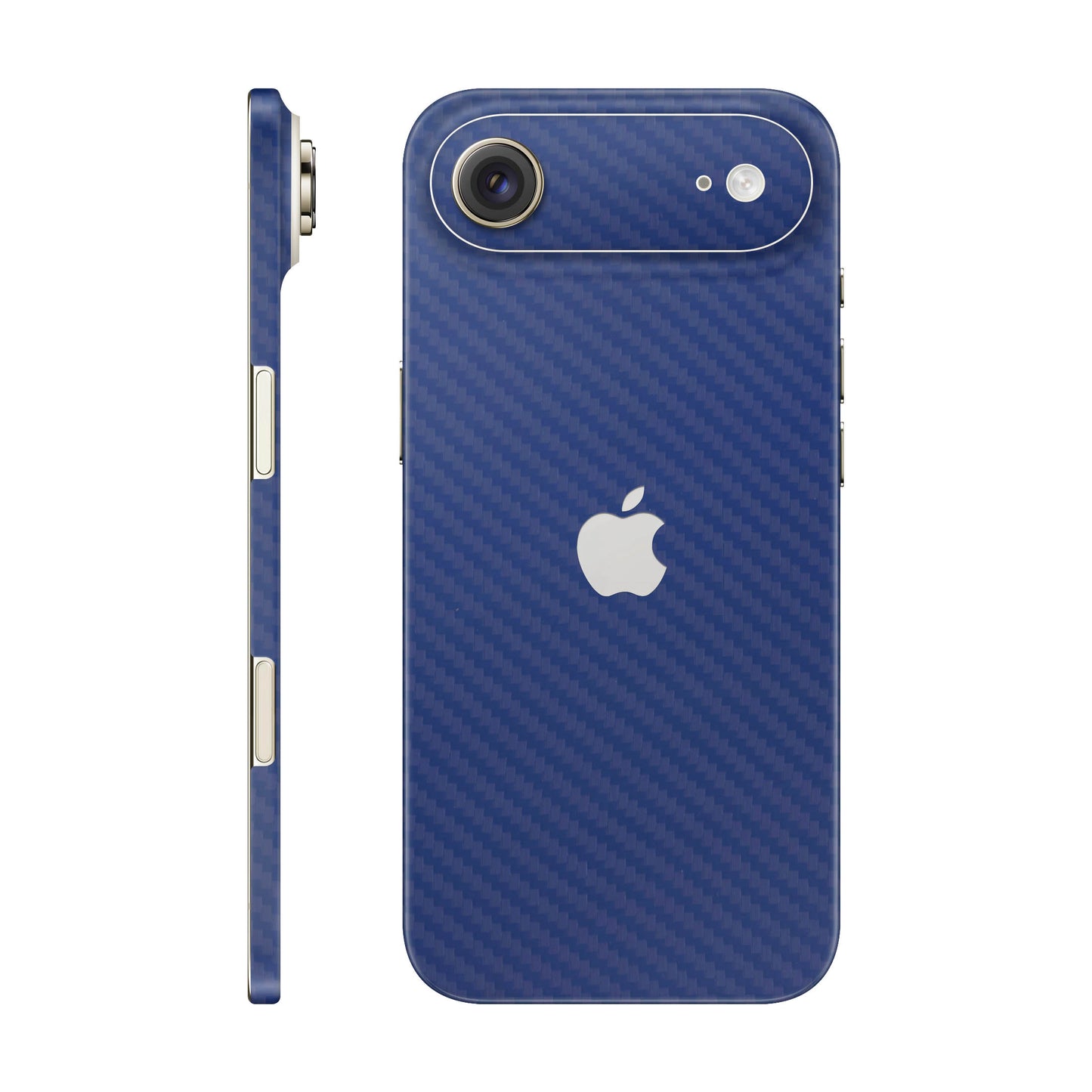 Folie de protectie iPhone 17 Air, eSkins Elegans, Skin Carbon Albastru