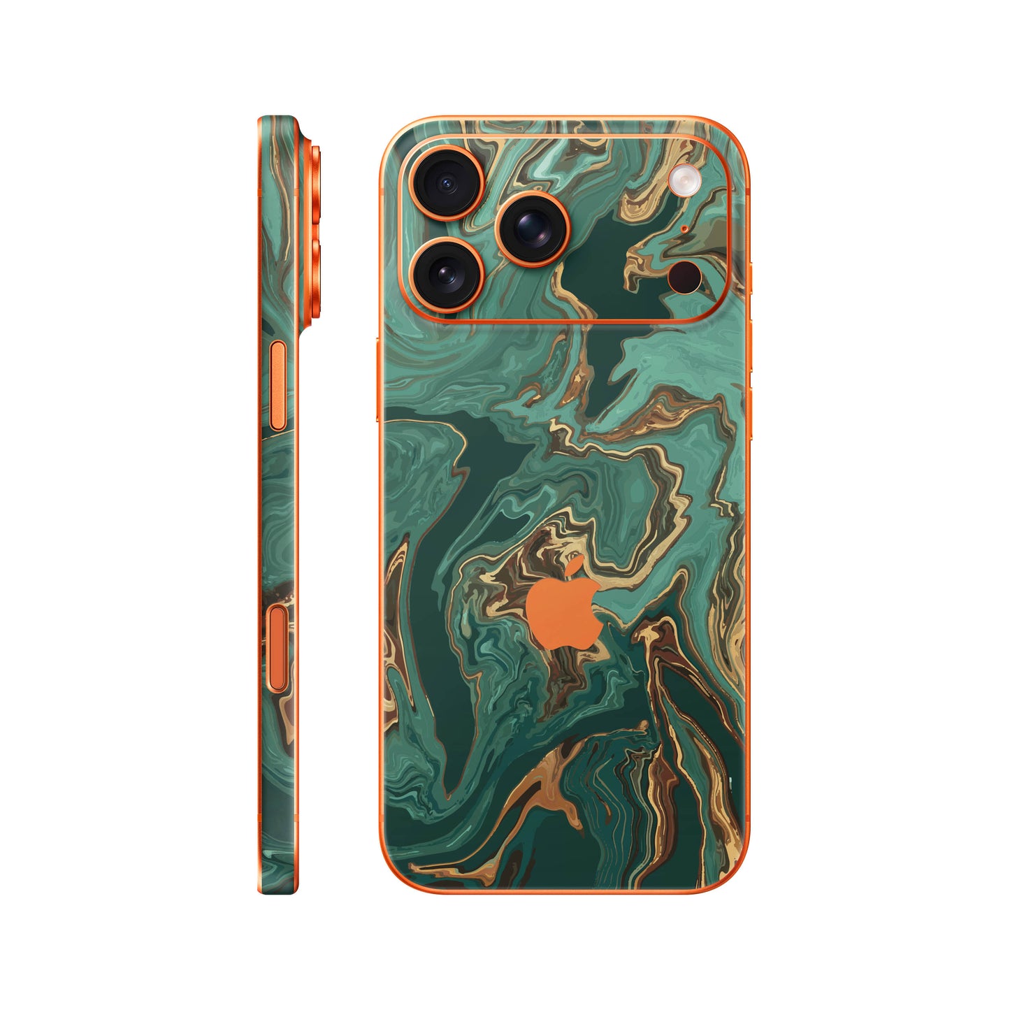 Folie de protectie iPhone 17 Pro, eSkins Signature, Skin Emerald Flow