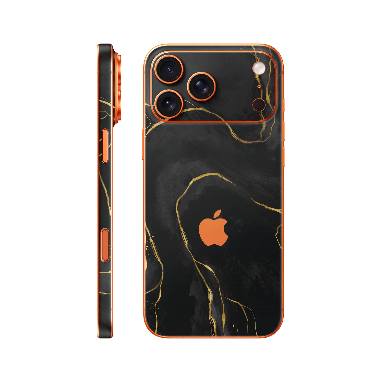 Folie de protectie iPhone 17 Pro, eSkins Signature, Skin Golden Onyx