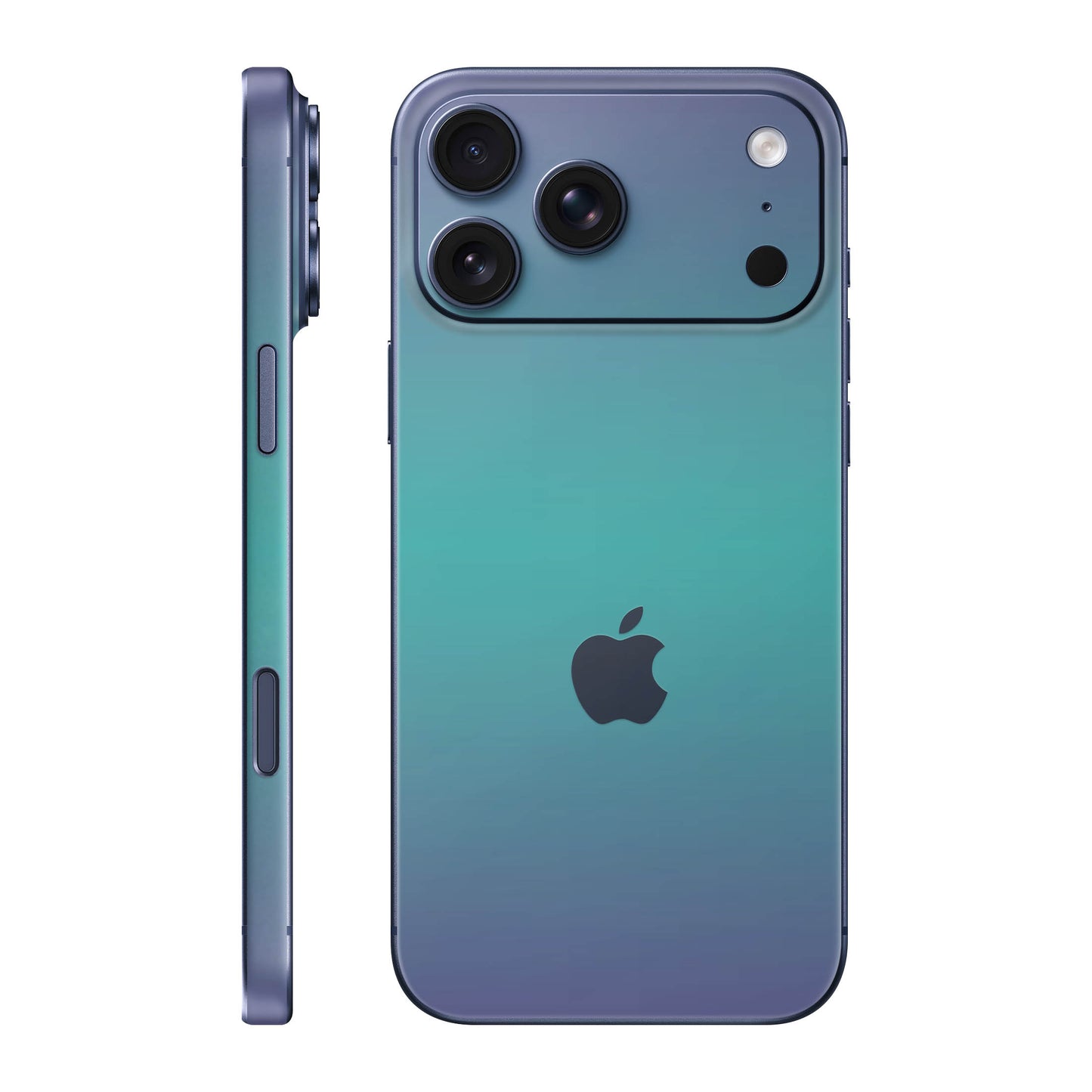 Folie de protectie iPhone 17 Pro Max, eSkins Unique, Skin Cameleon Turcoaz-Lavanda