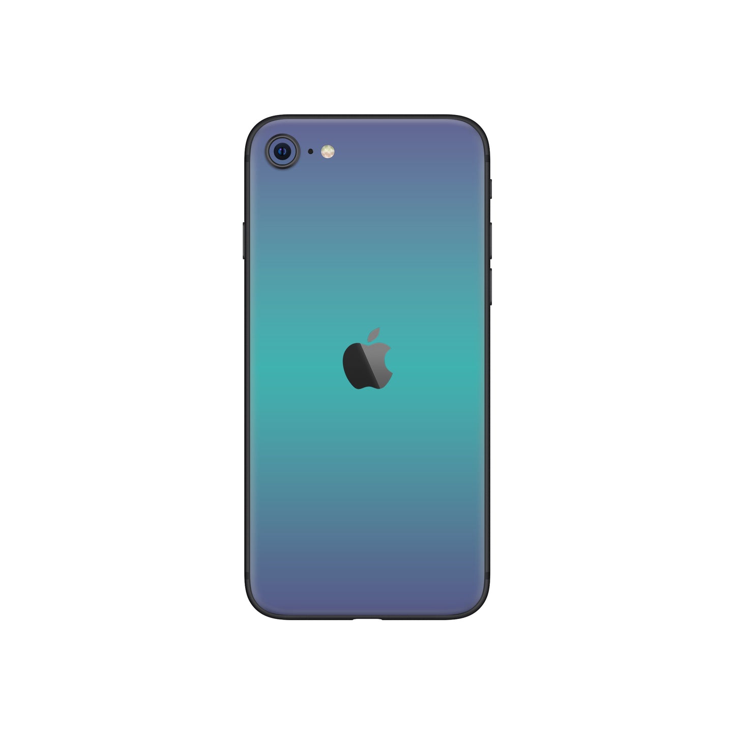 Folie de protectie iPhone SE 2020, eSkins Unique, Skin Cameleon Turcoaz-Lavanda