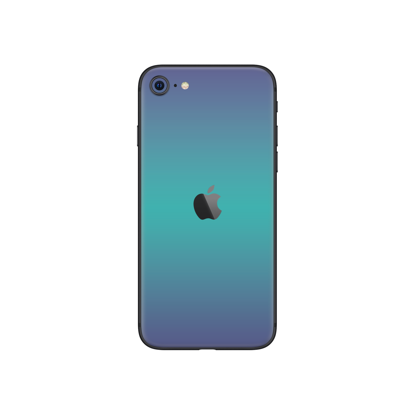 Folie de protectie iPhone SE 2020, eSkins Unique, Skin Cameleon Turcoaz-Lavanda