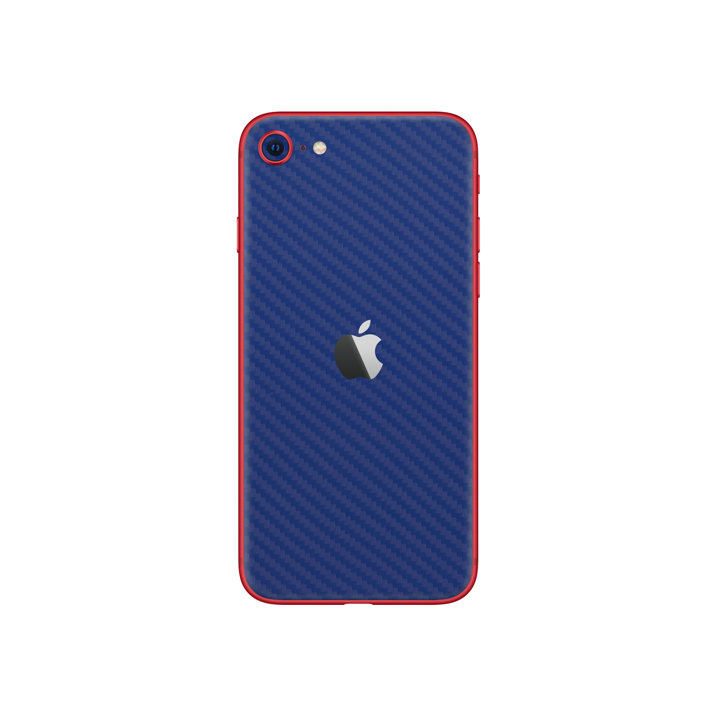 Skin iPhone SE 2022, Carbon 3D Blue