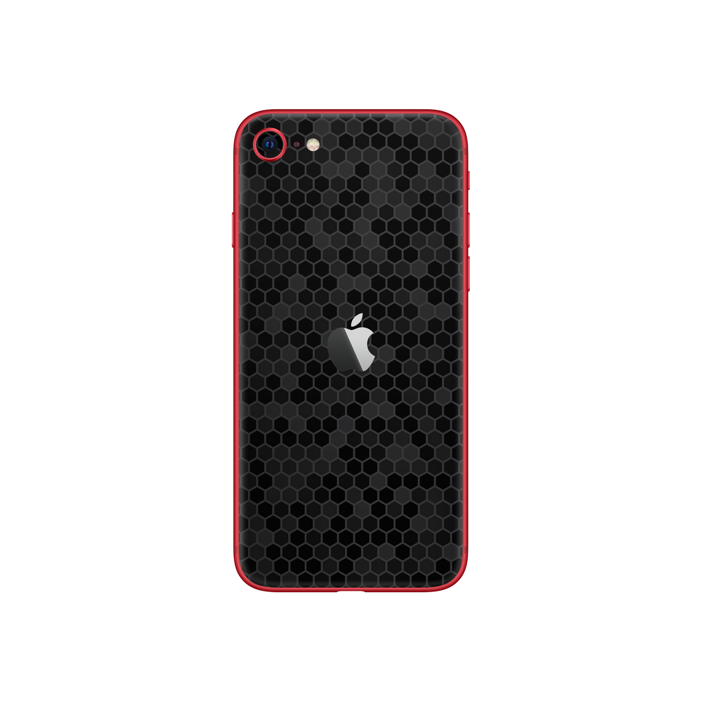 Skin iPhone SE 2022, Honeycomb 3D Black