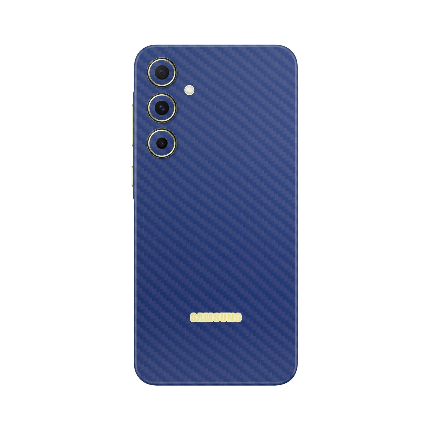 Folie de protectie Samsung Galaxy A15, eSkins Elegans, Skin Carbon Albastru