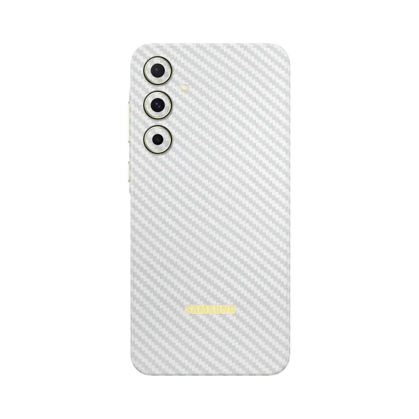 Folie de protectie Samsung Galaxy A15, eSkins Elegans, Skin Carbon Alb