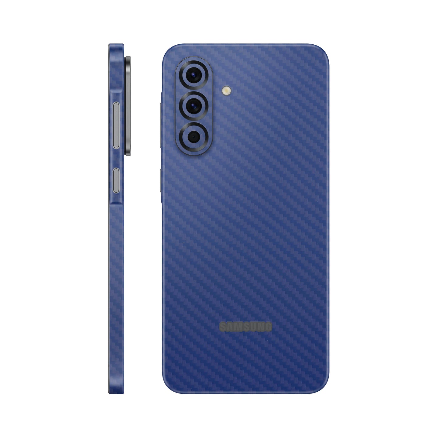 Folie de protectie Samsung Galaxy A56, eSkins Elegans, Skin Carbon Albastru