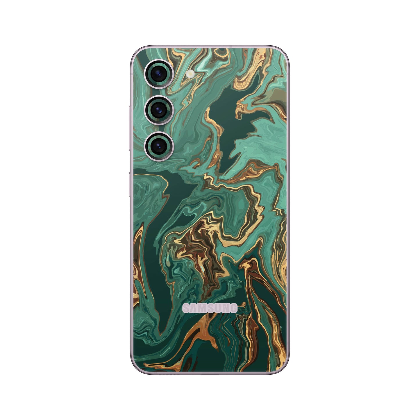 Folie de protectie Samsung Galaxy S23, eSkins Signature, Skin Emerald Flow