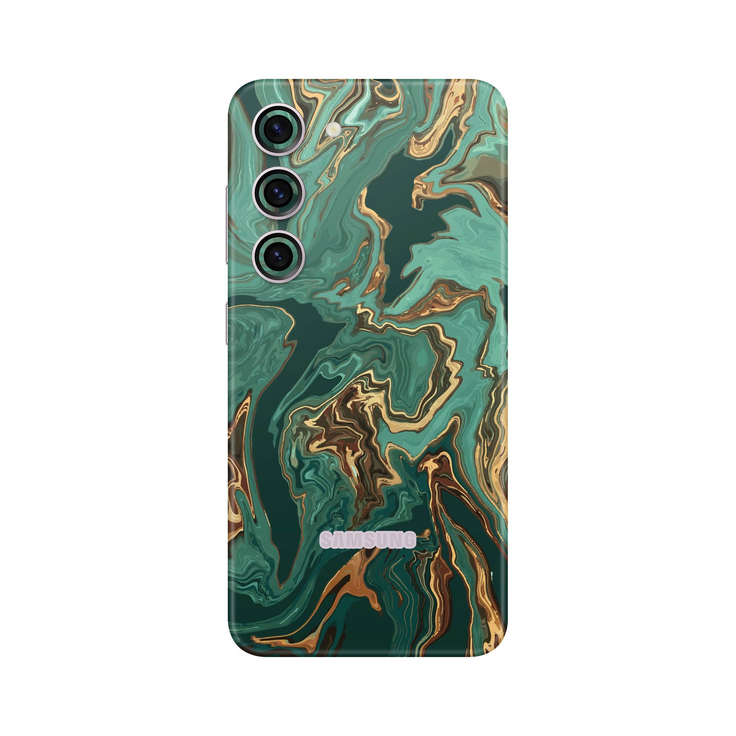 Folie de protectie Samsung Galaxy S23, eSkins Signature, Skin Emerald Flow