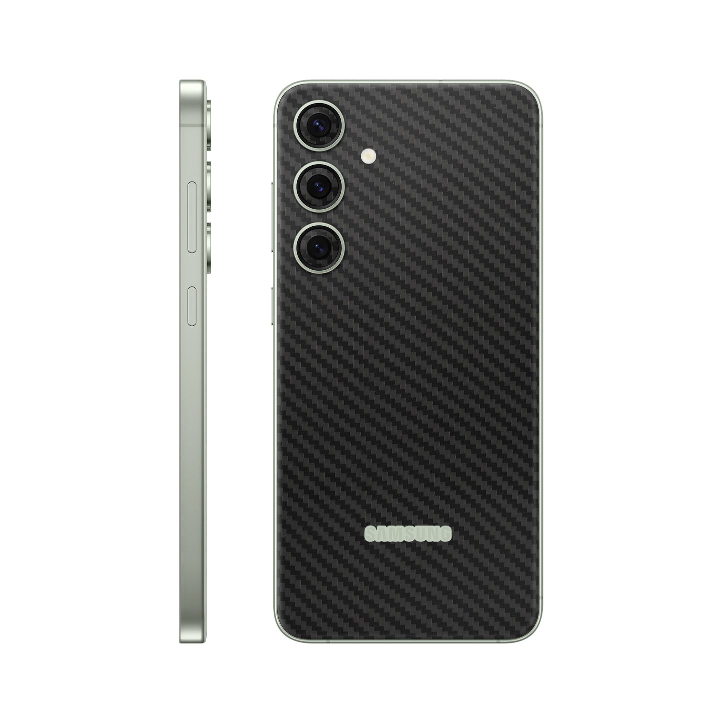 Folie de protectie Samsung Galaxy S24, eSkins Elegans, Skin Carbon Negru