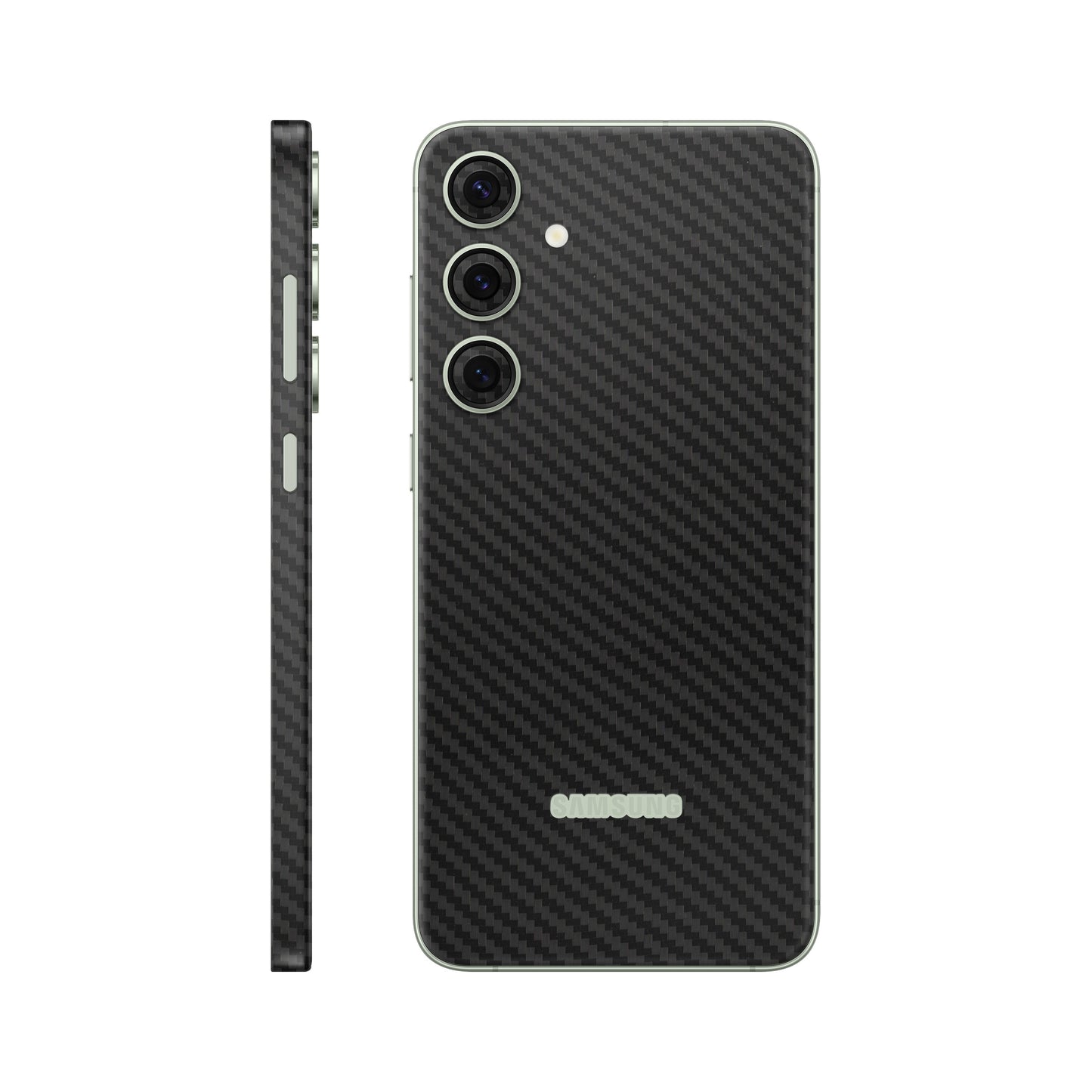 Folie de protectie Samsung Galaxy S24, eSkins Elegans, Skin Carbon Negru