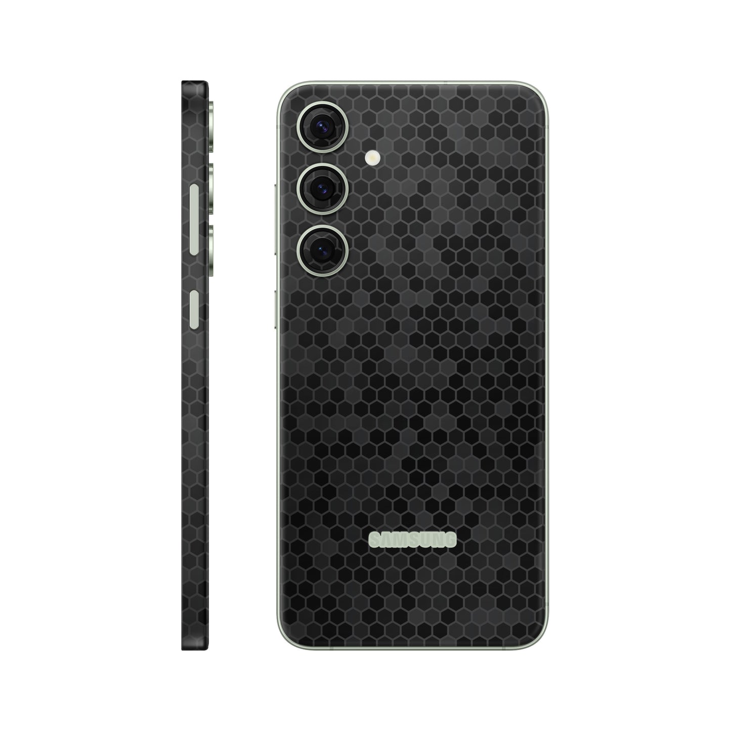 Folie de protectie Samsung Galaxy S24, eSkins Elegans, Skin Honeycomb Negru