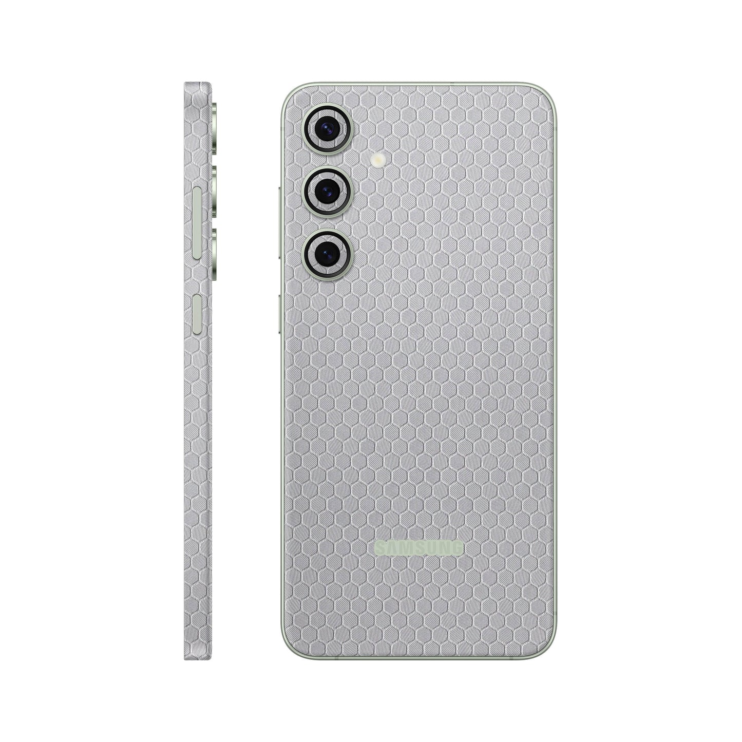 Folie de protectie Samsung Galaxy S24, eSkins Elegans, Skin Honeycomb Gri