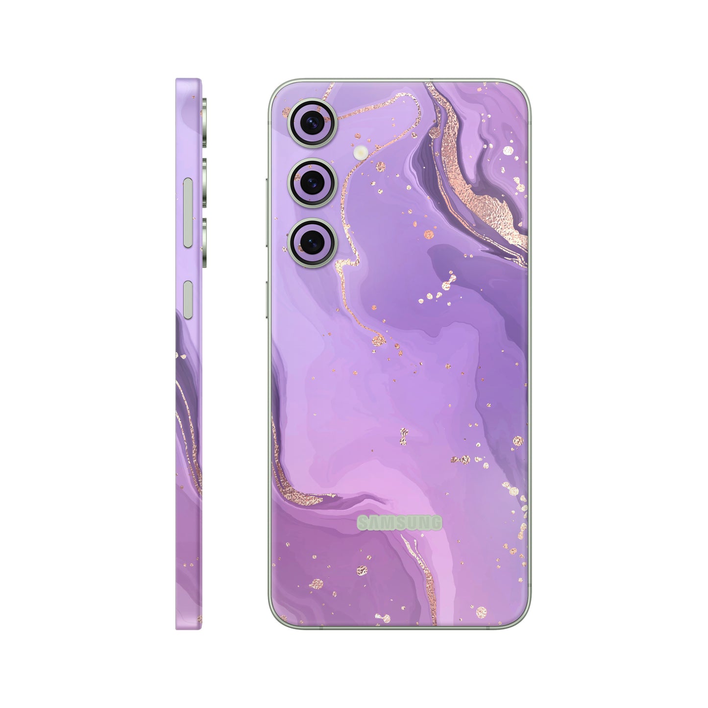 Folie de protectie Samsung Galaxy S24, eSkins Signature, Skin Lavender Swirl