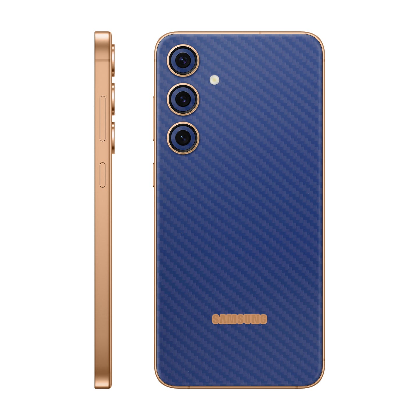 Folie de protectie Samsung Galaxy S24 Plus, eSkins Elegans, Skin Carbon Albastru