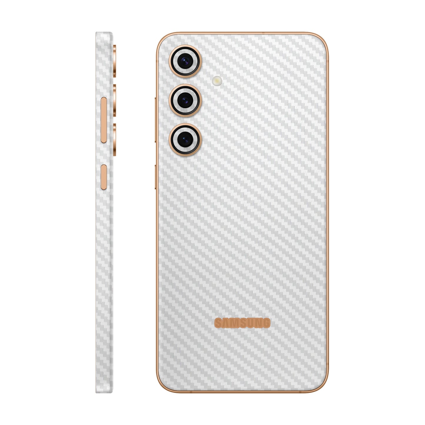 Folie de protectie Samsung Galaxy S24 Plus, eSkins Elegans, Skin Carbon Alb