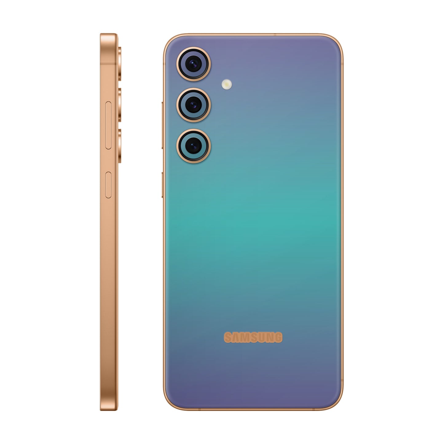 Folie de protectie Samsung Galaxy S24 Plus, eSkins Unique, Skin Cameleon Turcoaz-Lavanda