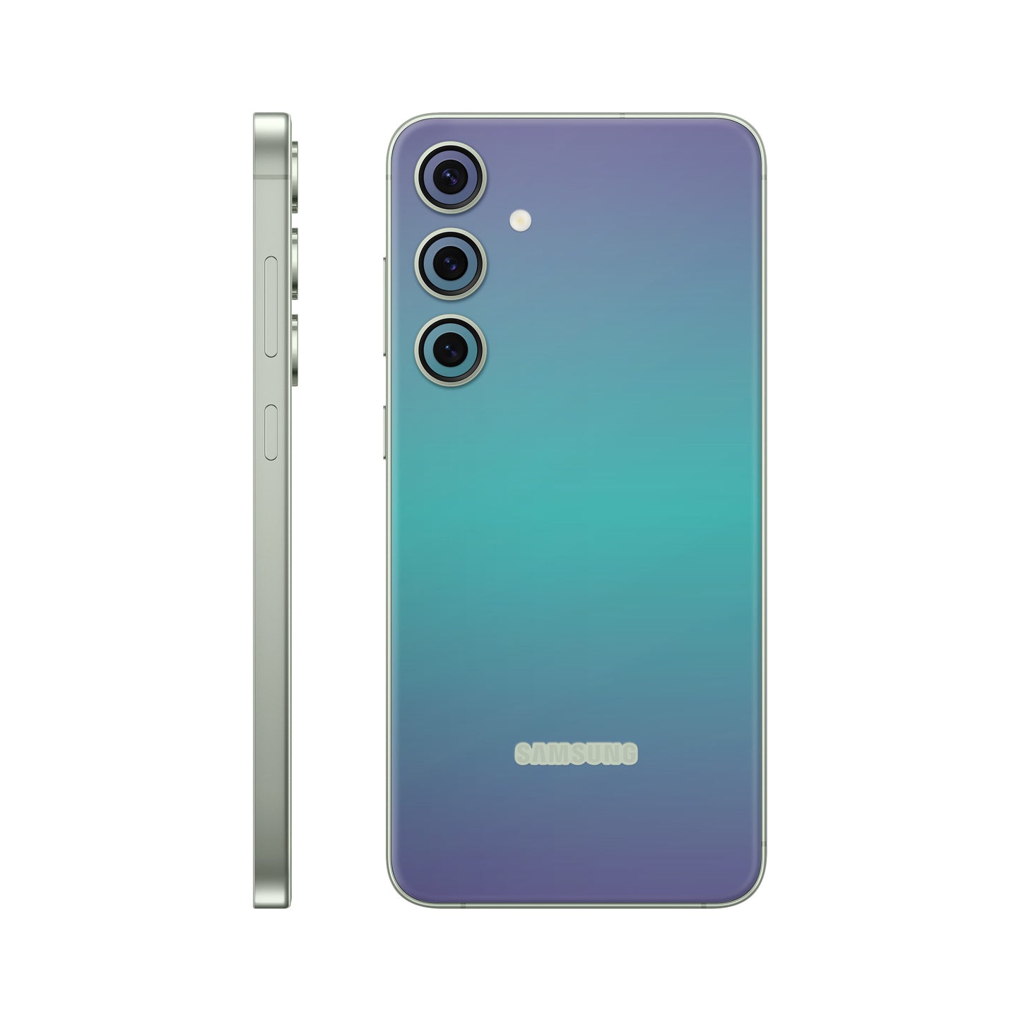 Folie de protectie Samsung Galaxy S24, eSkins Unique, Skin Cameleon Turcoaz-Lavanda