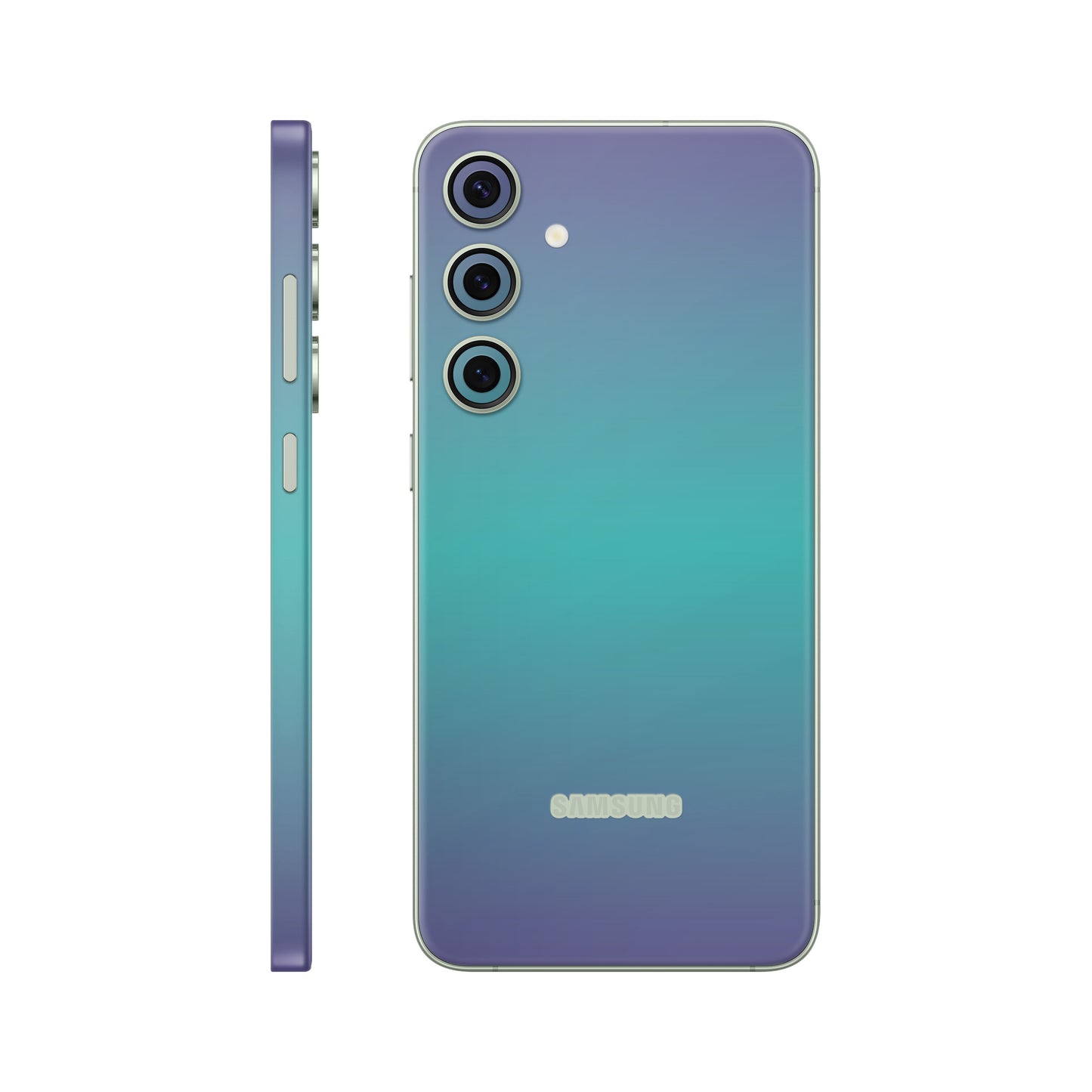 Folie de protectie Samsung Galaxy S24, eSkins Unique, Skin Cameleon Turcoaz-Lavanda