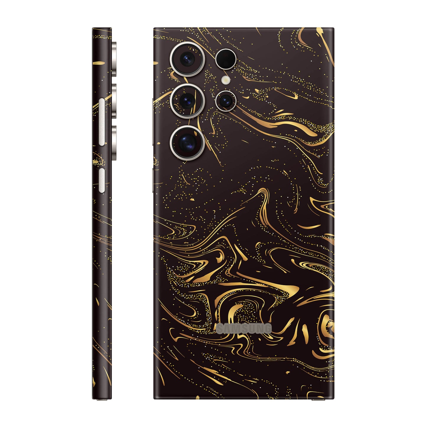 Folie de protectie Samsung Galaxy S24 Ultra, eSkins Signature, Golden Noir