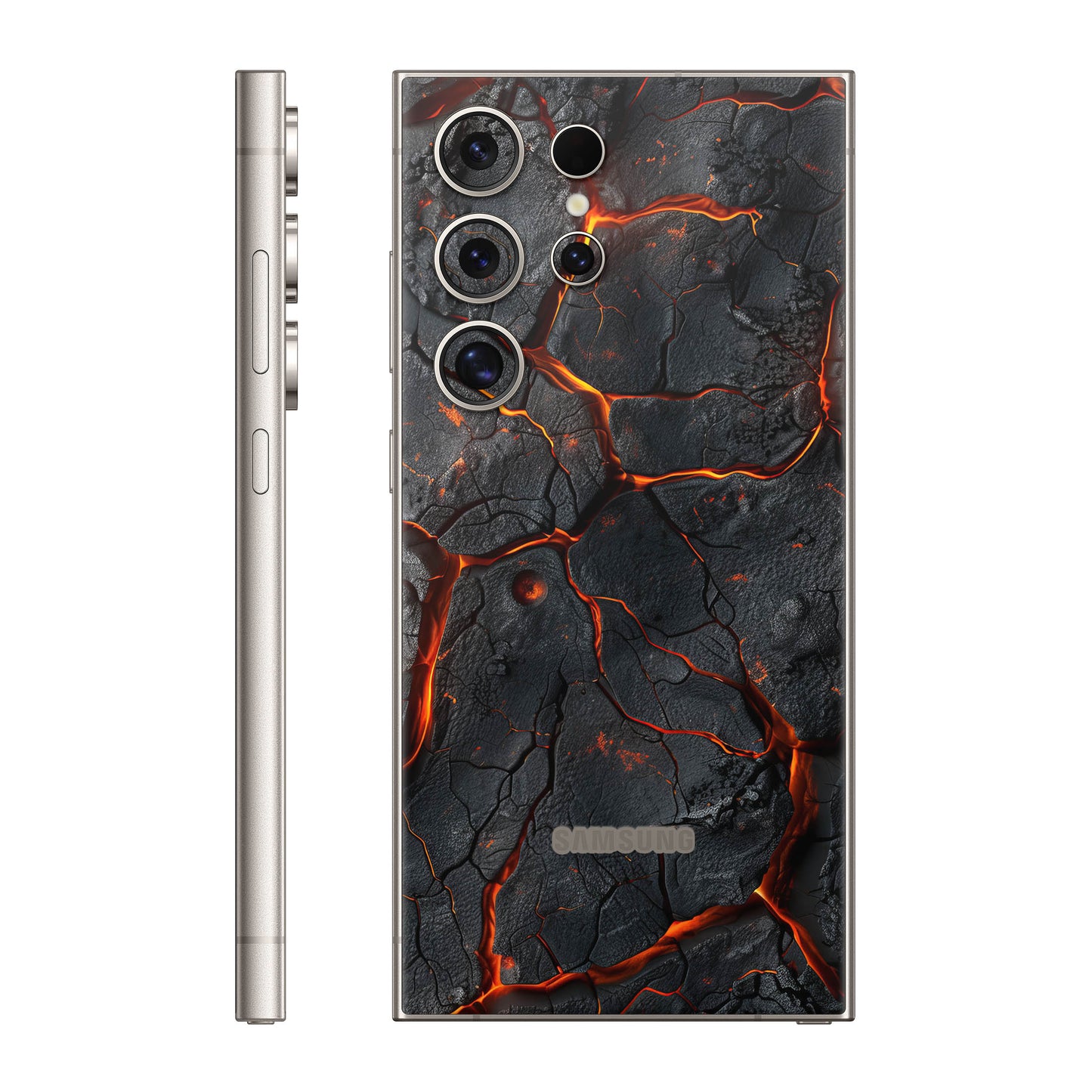 Folie de protectie Samsung Galaxy S24 Ultra, eSkins Signature, Skin Inferno Crust