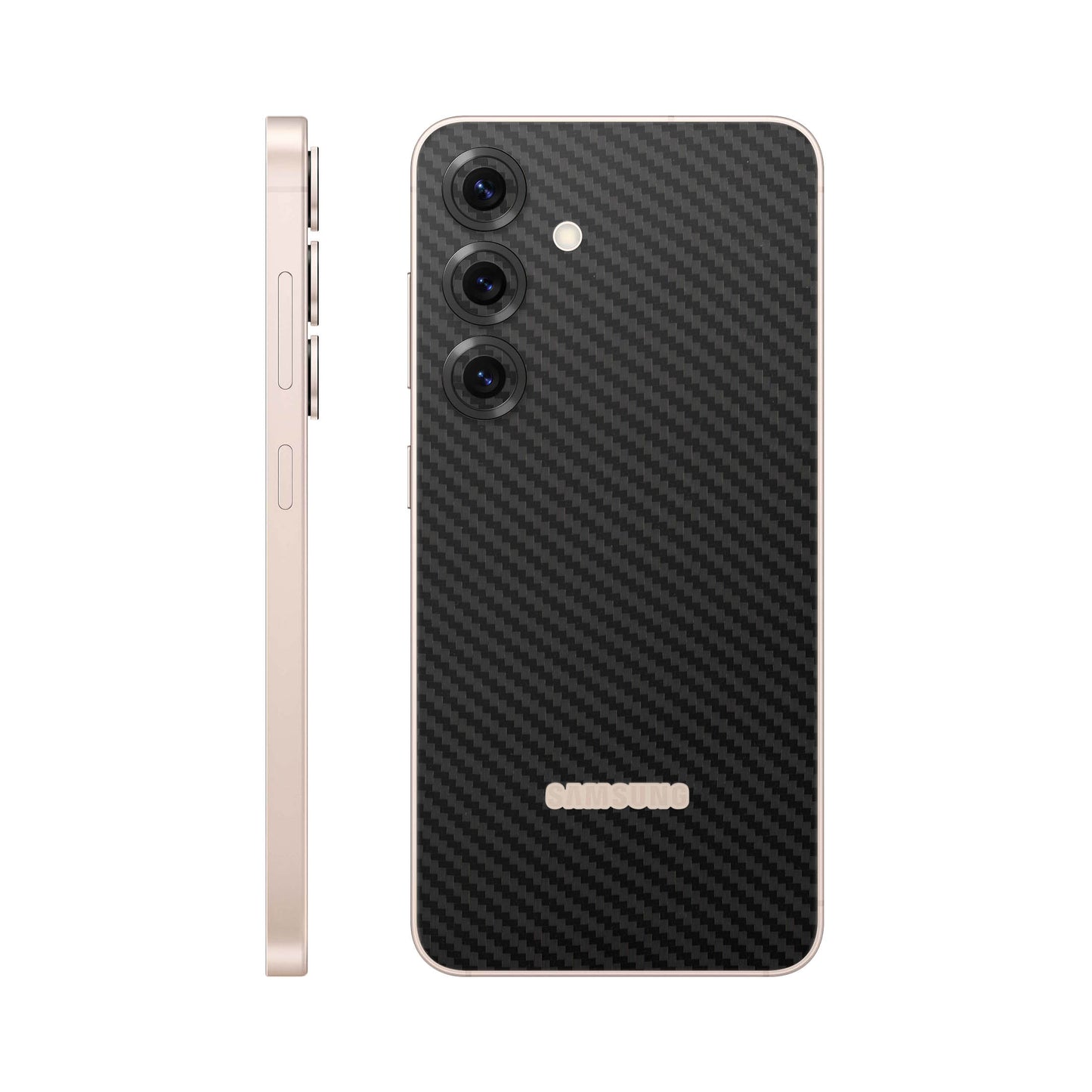 Folie de protectie Samsung Galaxy S25, eSkins Elegans, Skin Carbon Negru