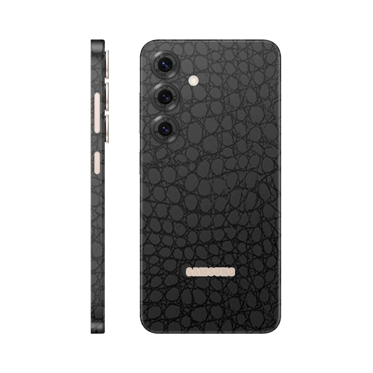 Folie de protectie Samsung Galaxy S25, eSkins Elegans, Skin Croco Negru