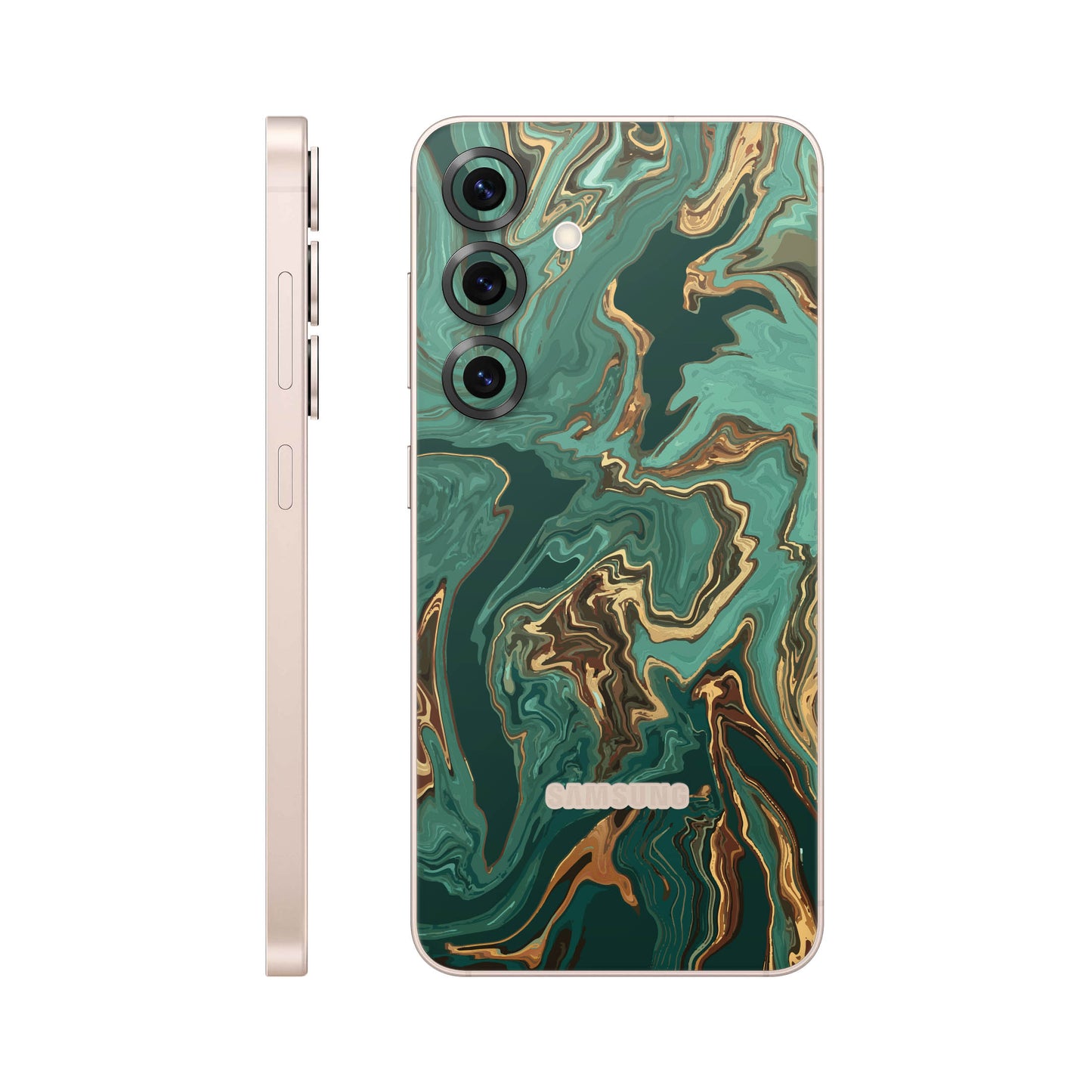 Folie de protectie Samsung Galaxy S25, eSkins Signature, Skin Emerald Flow